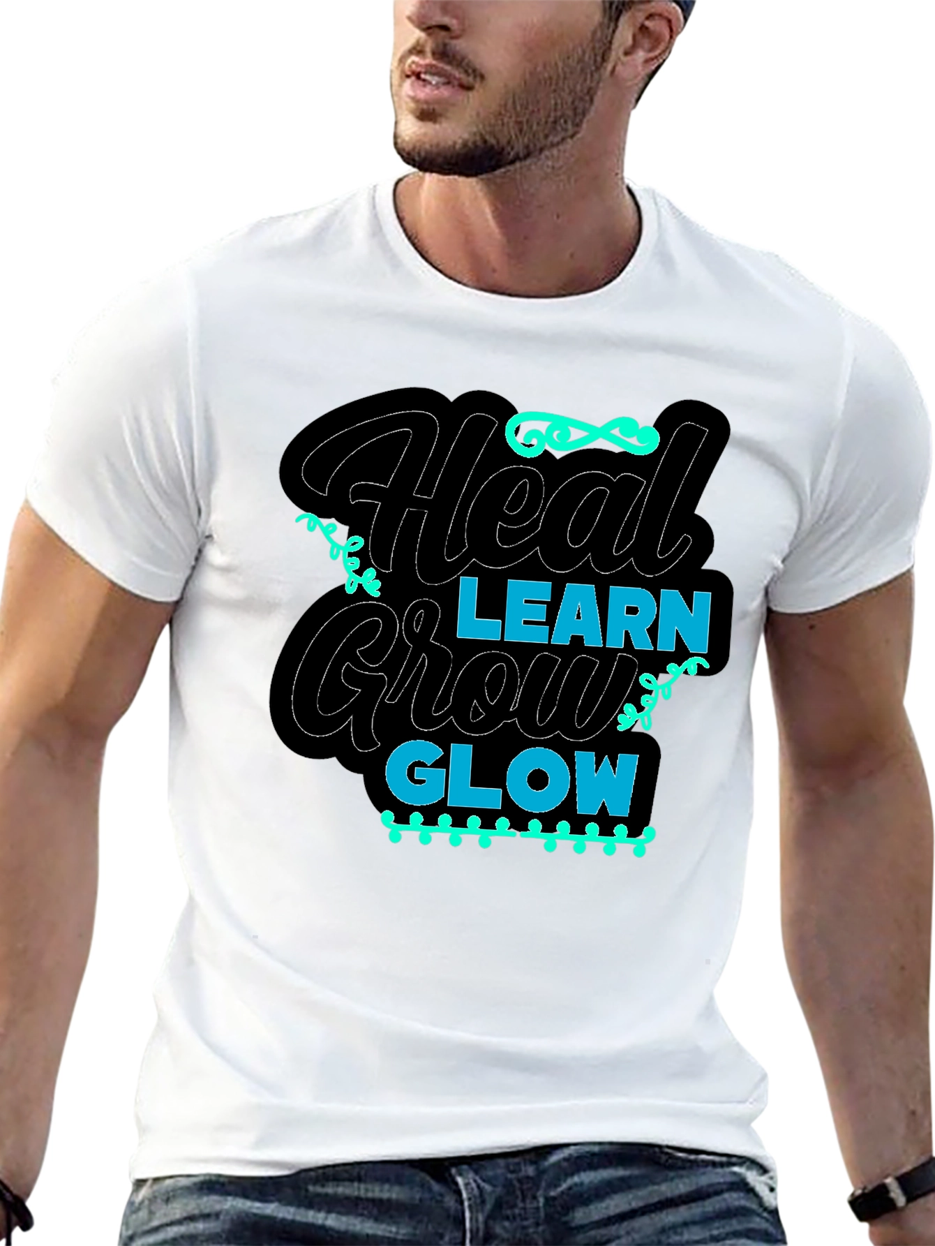 Heal Learn Grow Glow Graphic Tee
