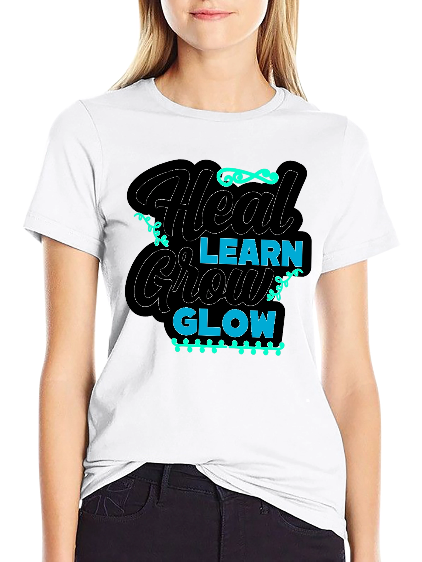 Heal Learn Grow Glow Graphic Tee