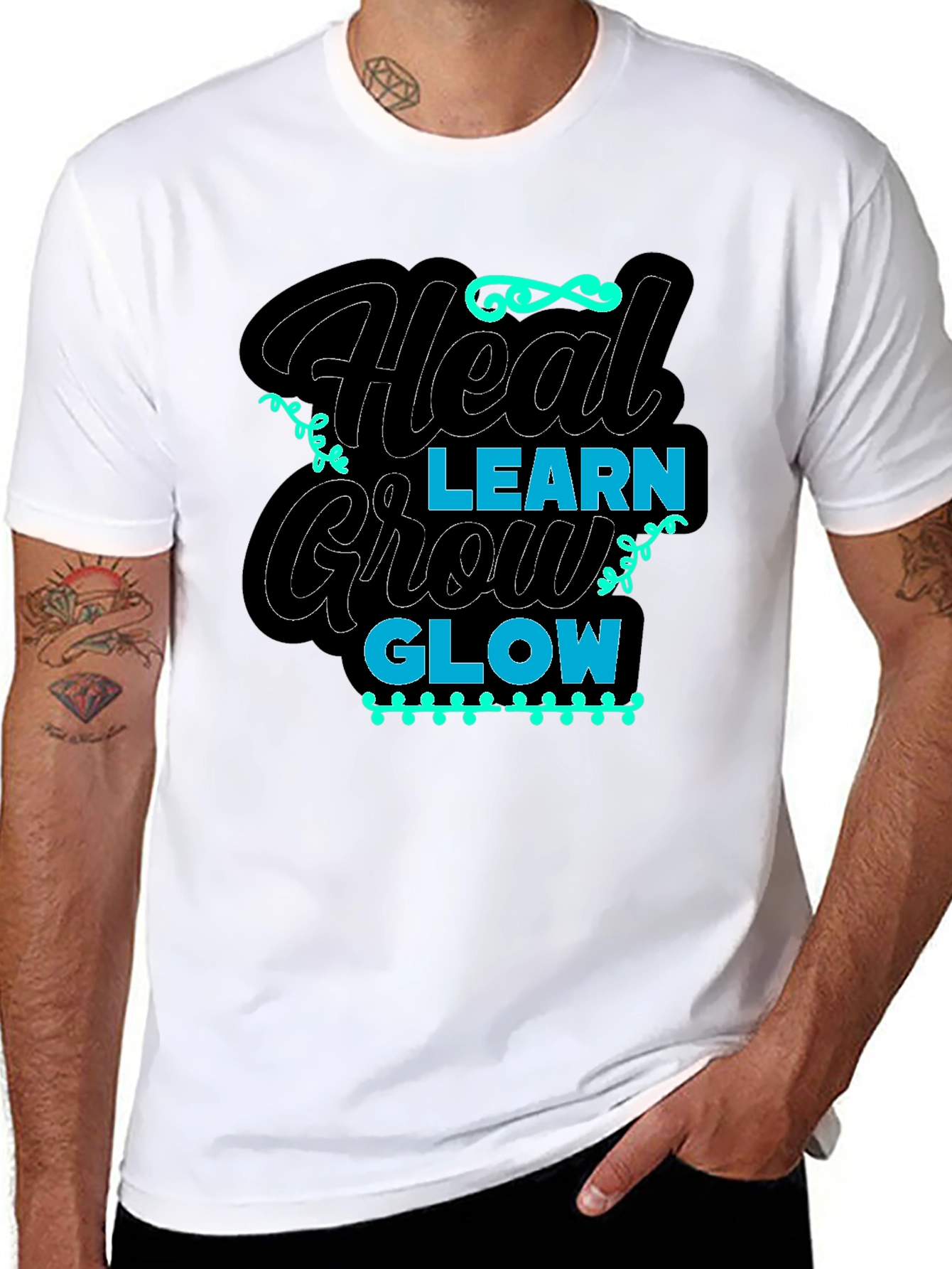 Heal Learn Grow Glow Graphic Tee