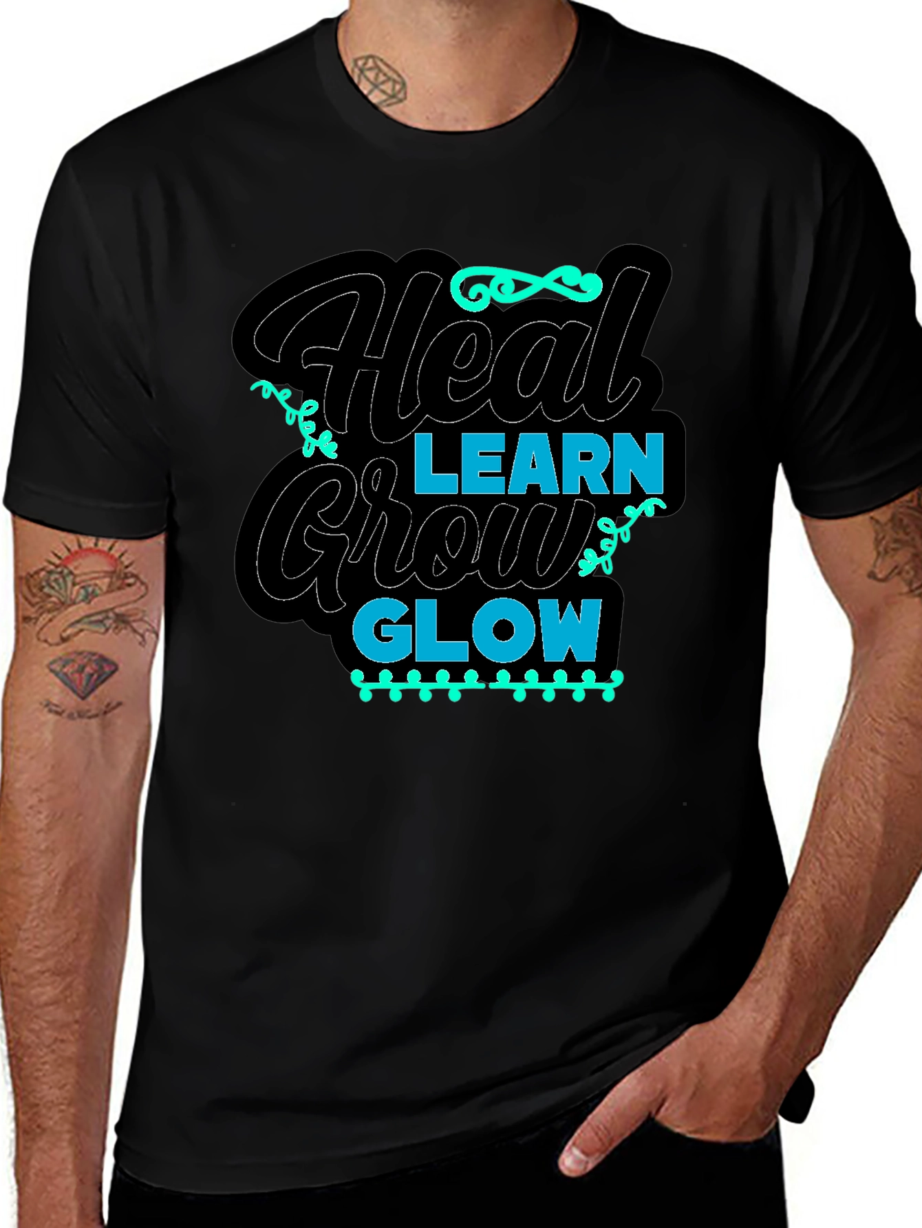 Heal Learn Grow Glow Graphic Tee