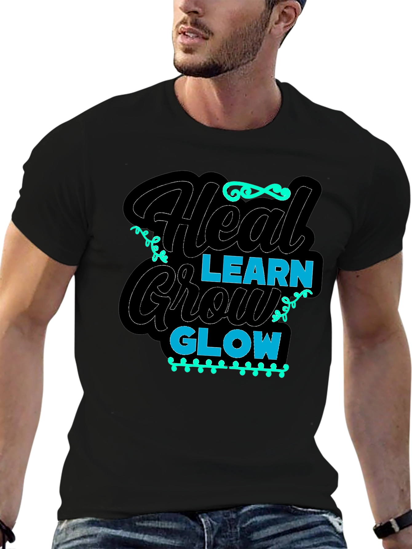 Heal Learn Grow Glow Graphic Tee