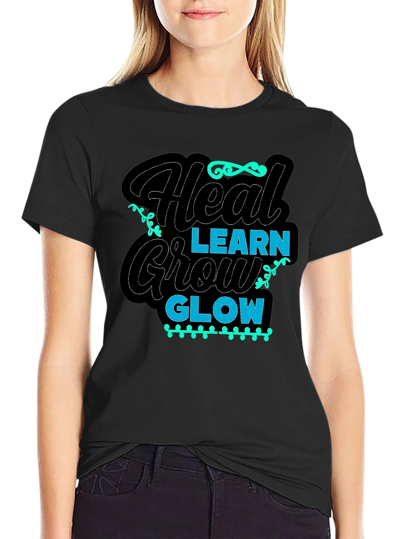 Heal Learn Grow Glow Graphic Tee