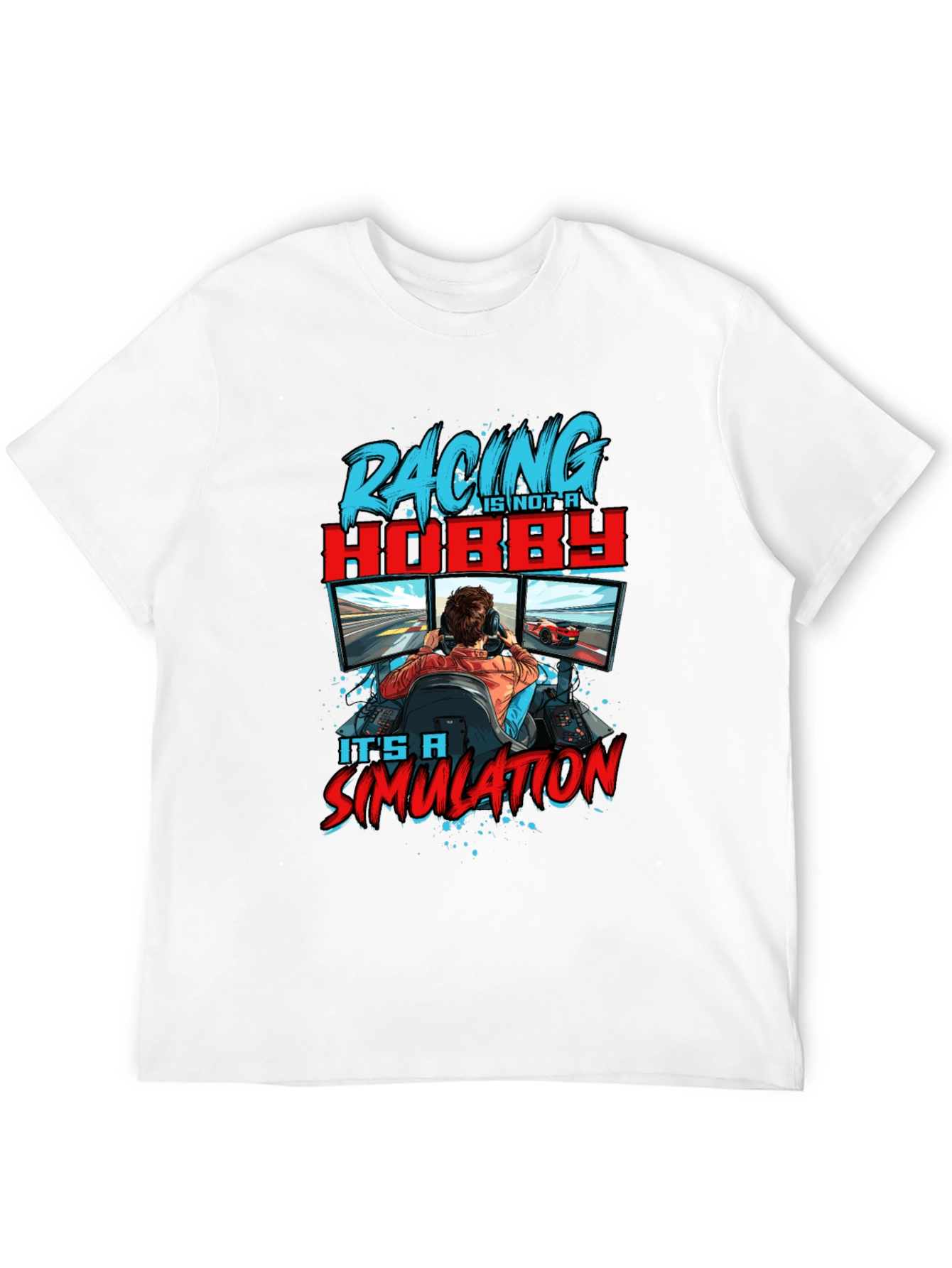 Racing is Not a Hobby Simulation Black T-Shirt