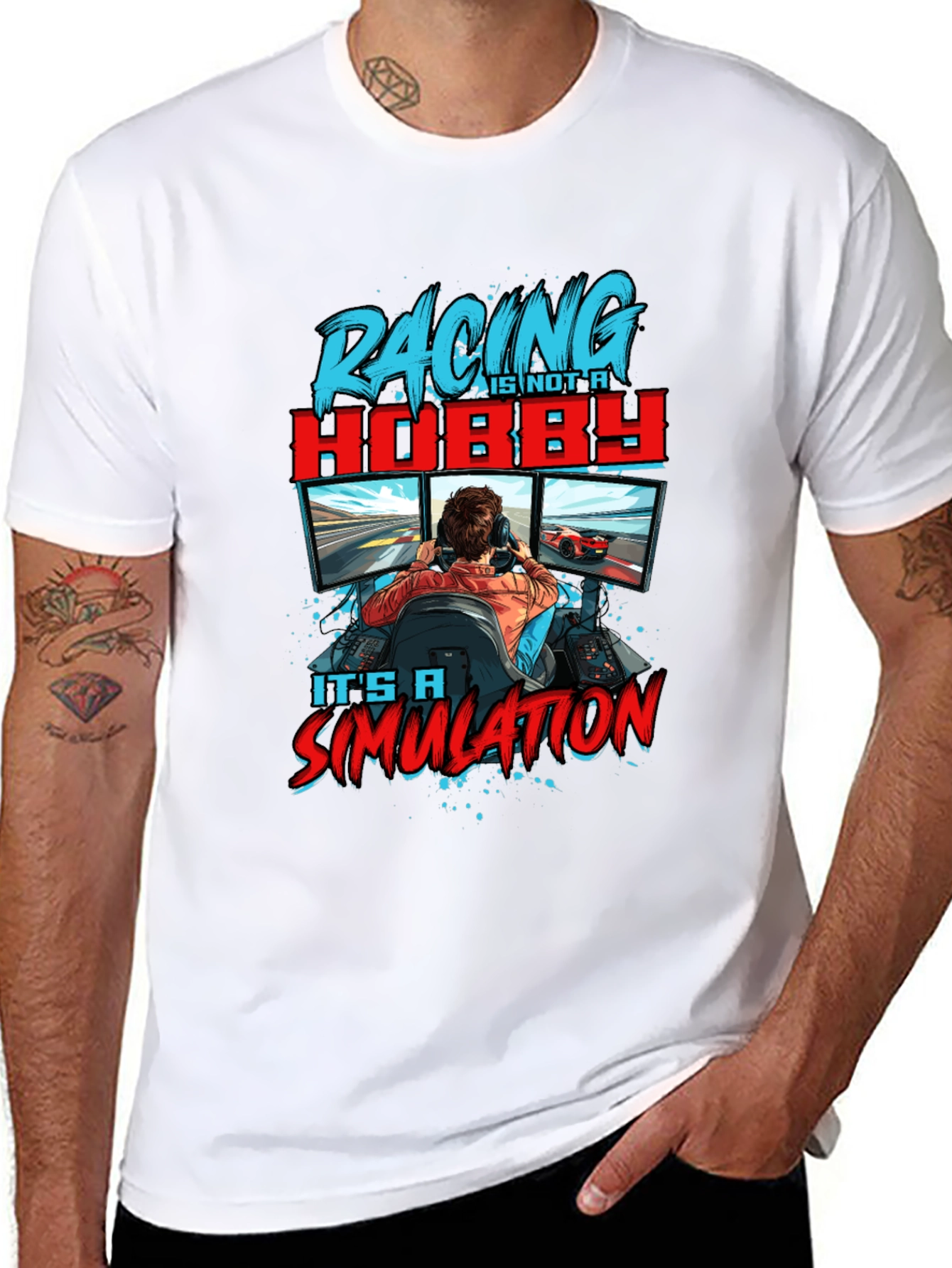 Racing is Not a Hobby Simulation Black T-Shirt