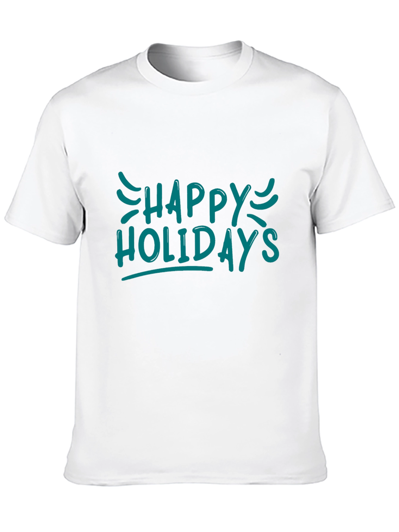Happy Holidays Graphic Black T-Shirt