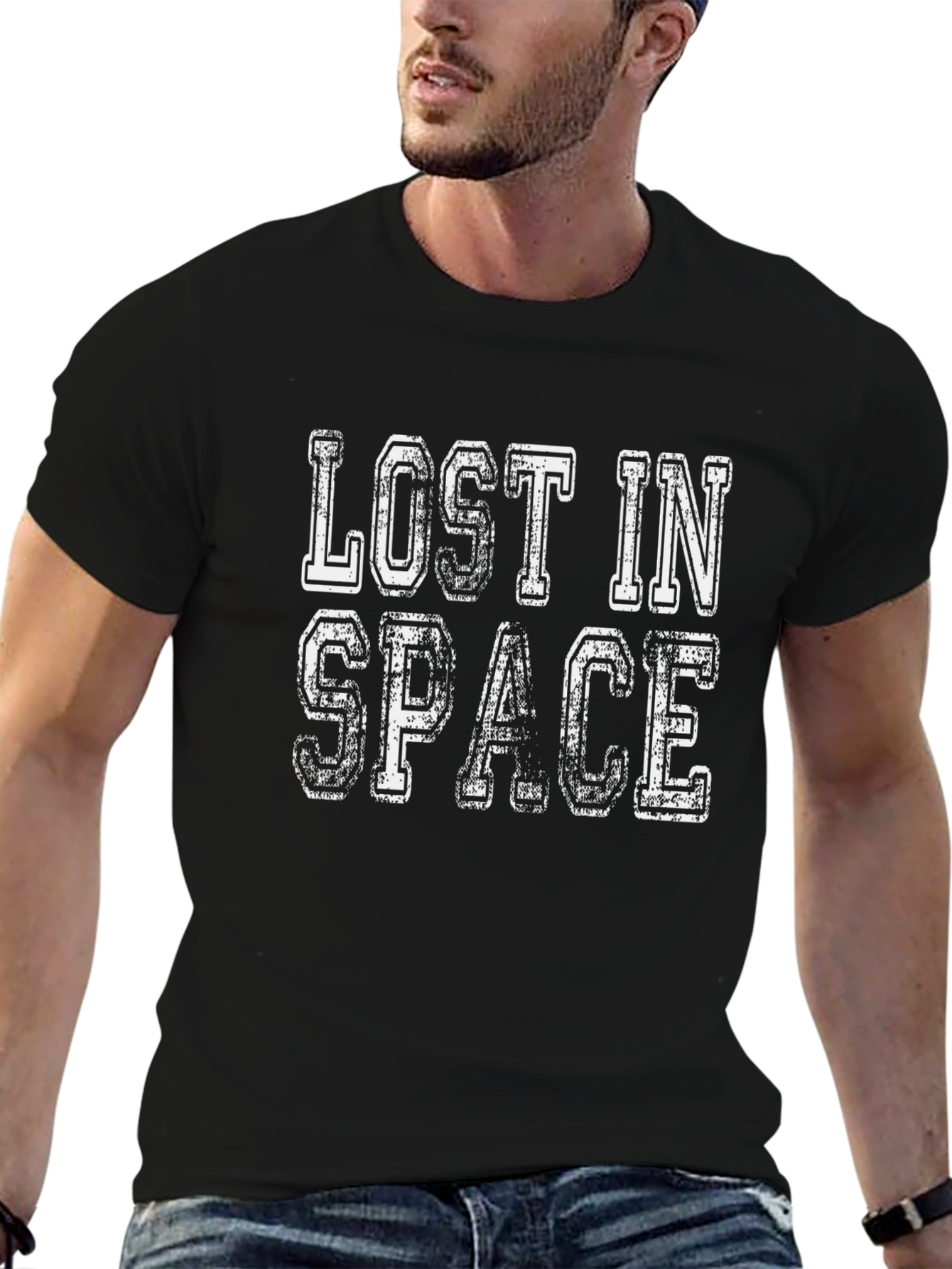 Lost in Space Black Graphic T-Shirt