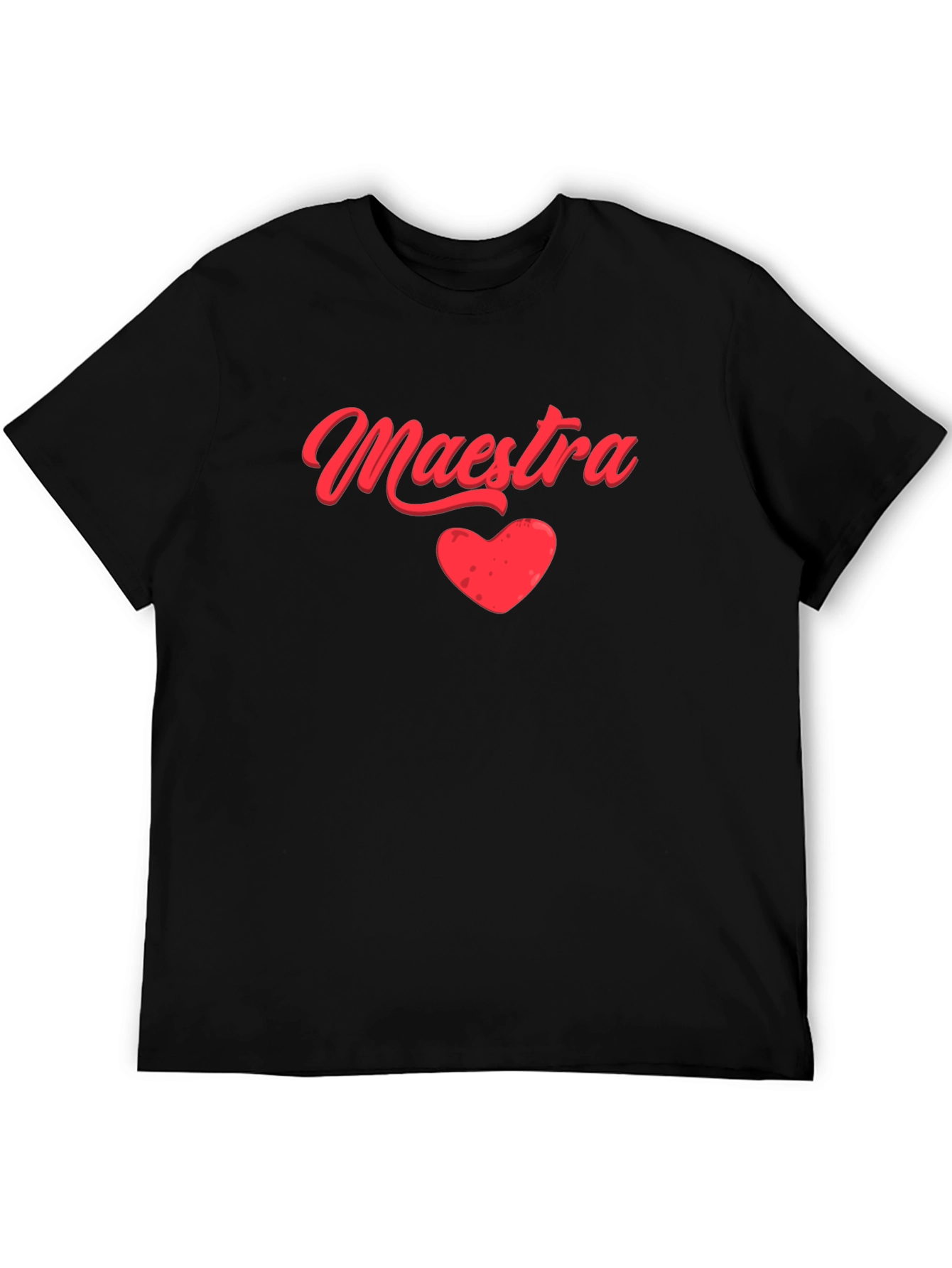 Maestra Heart Graphic T-Shirt - Black Cotton Tee