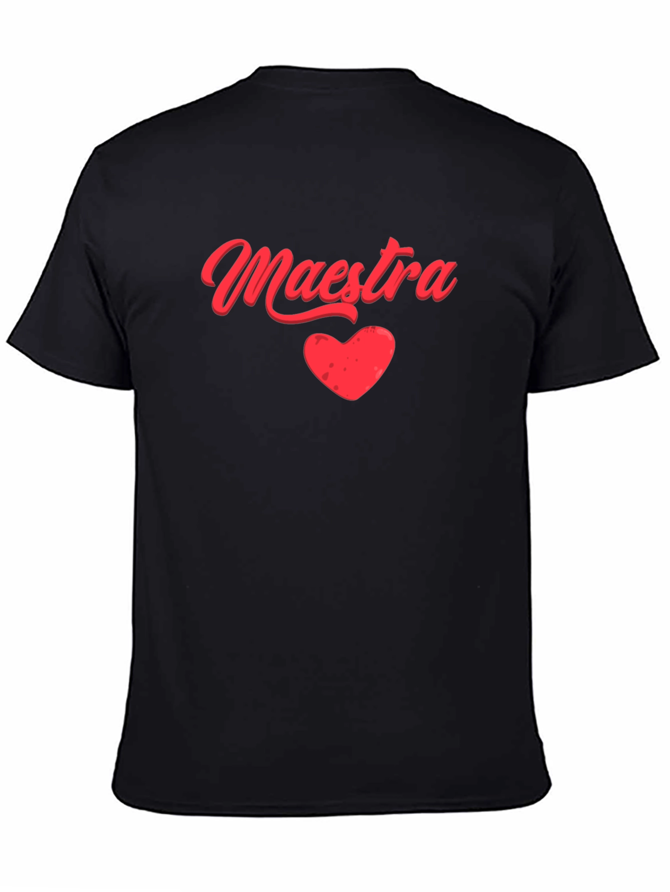 Maestra Heart Graphic T-Shirt - Black Cotton Tee