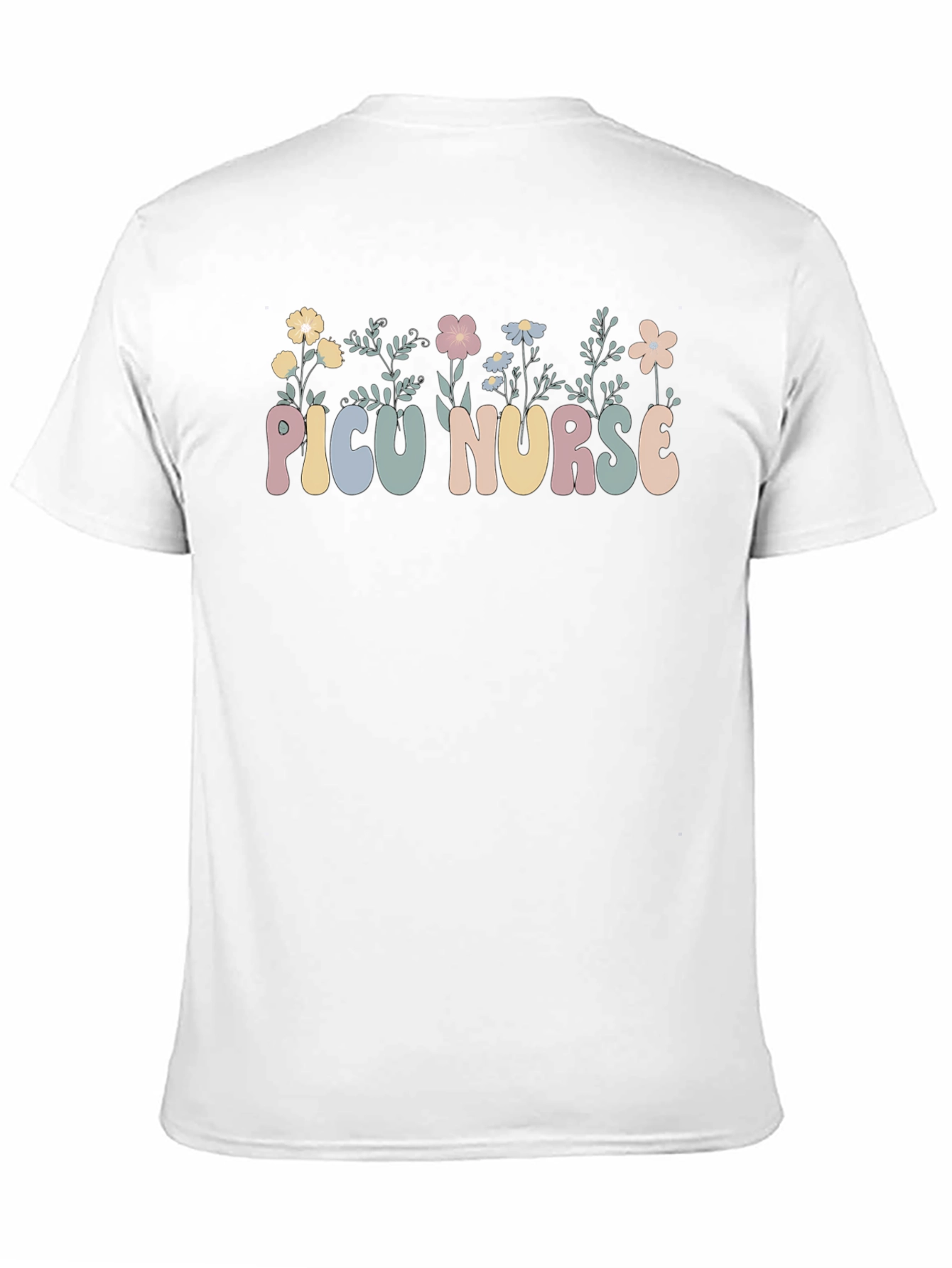 PICU Nurse Floral T-Shirt