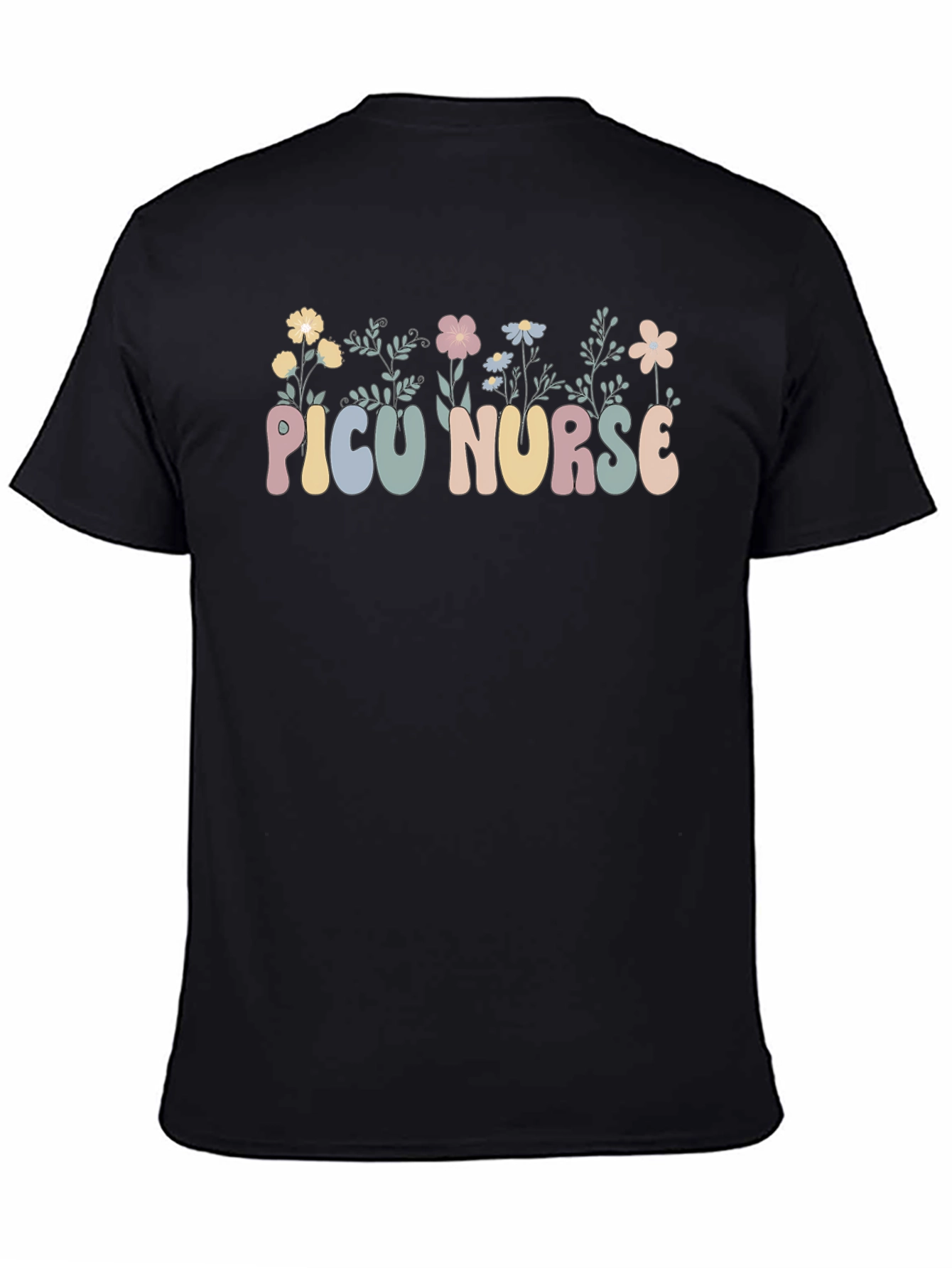 PICU Nurse Floral T-Shirt