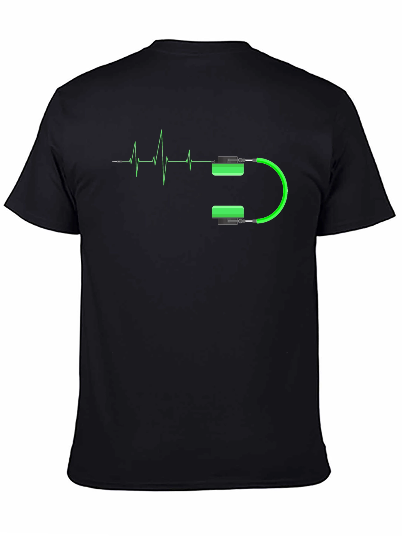 Headphone Heartbeat Graphic T-Shirt