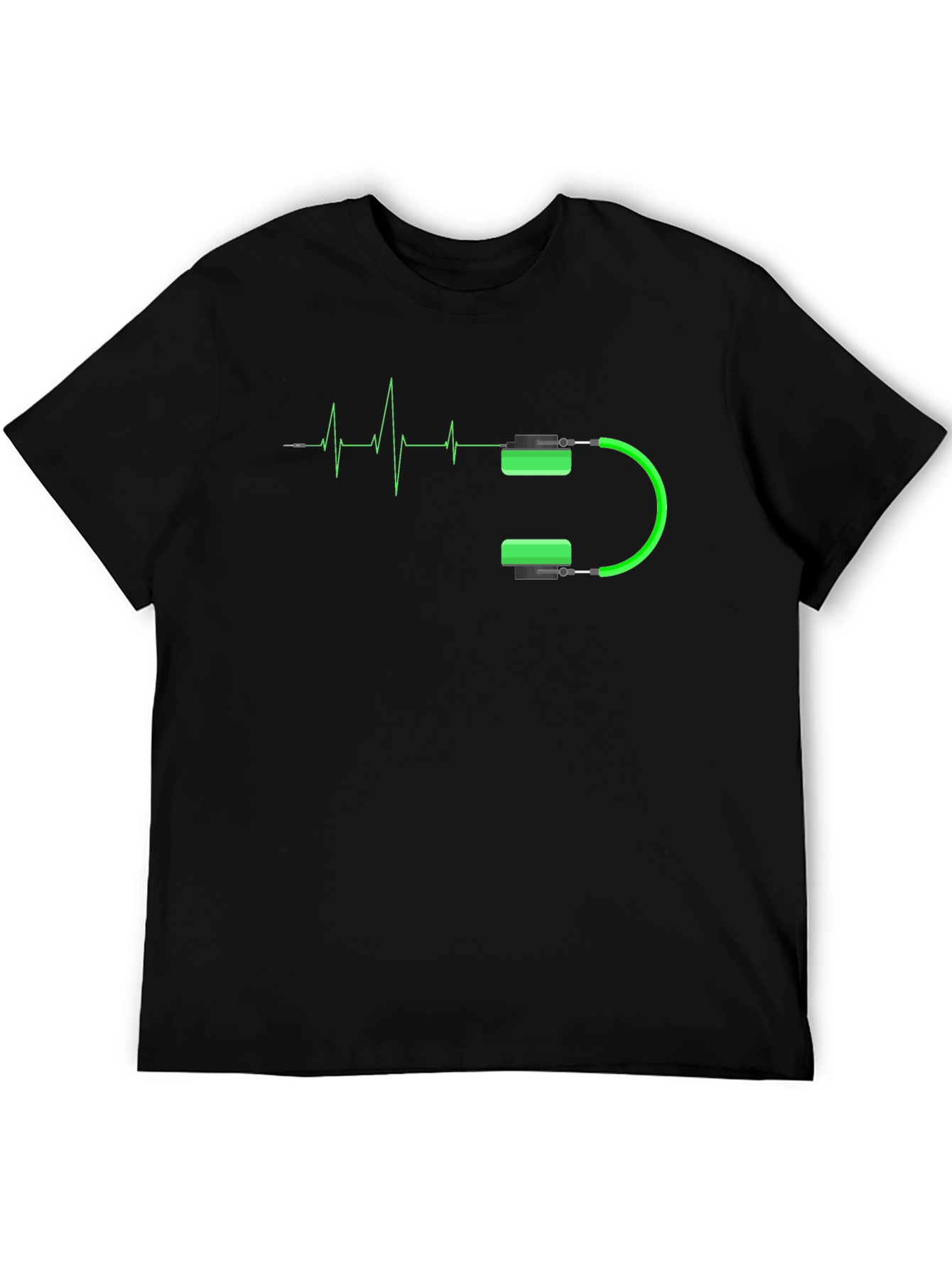 Headphone Heartbeat Graphic T-Shirt