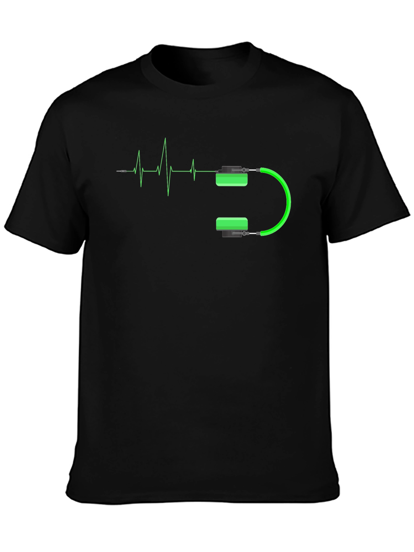 Headphone Heartbeat Graphic T-Shirt