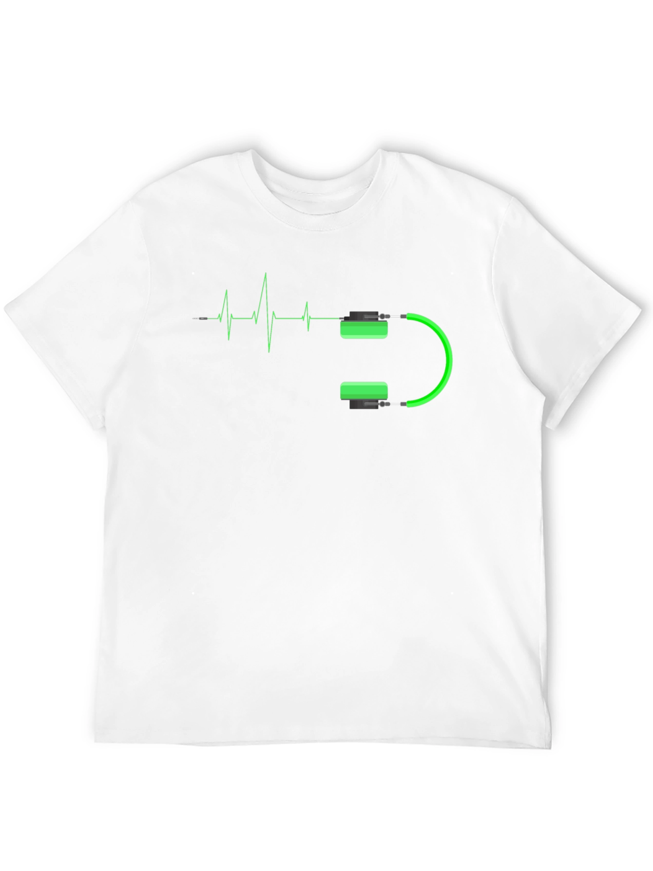 Headphone Heartbeat Graphic T-Shirt