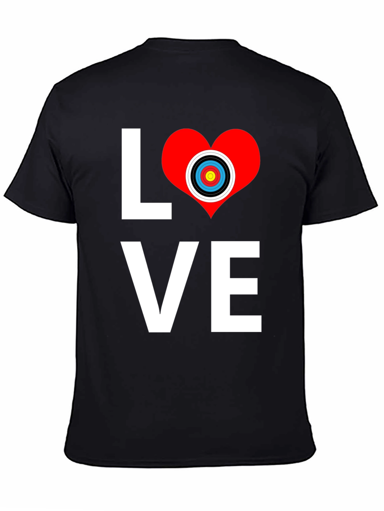 Archery Love T-Shirt Target Heart Graphic Tee