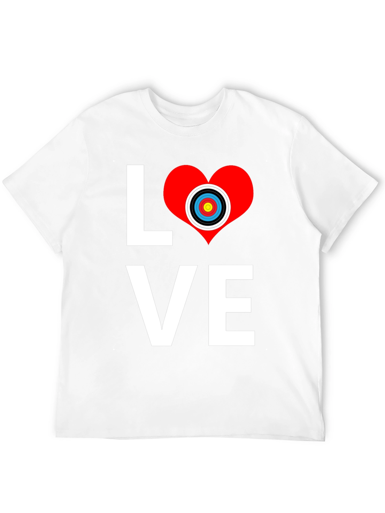 Archery Love T-Shirt Target Heart Graphic Tee