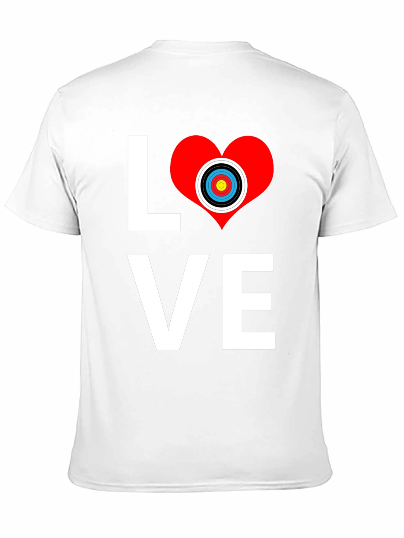 Archery Love T-Shirt Target Heart Graphic Tee