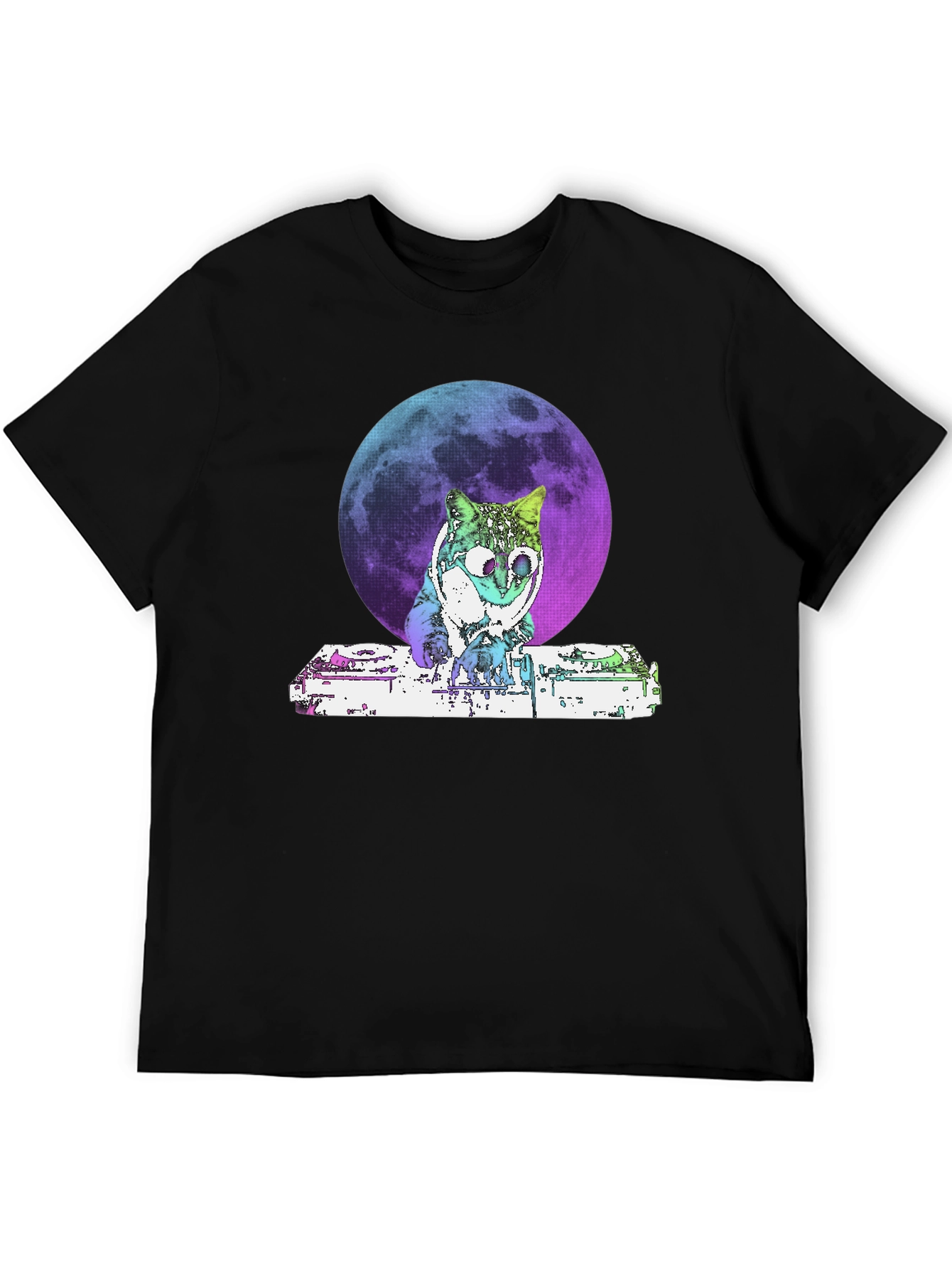 DJ Cat Moon Graphic T-Shirt