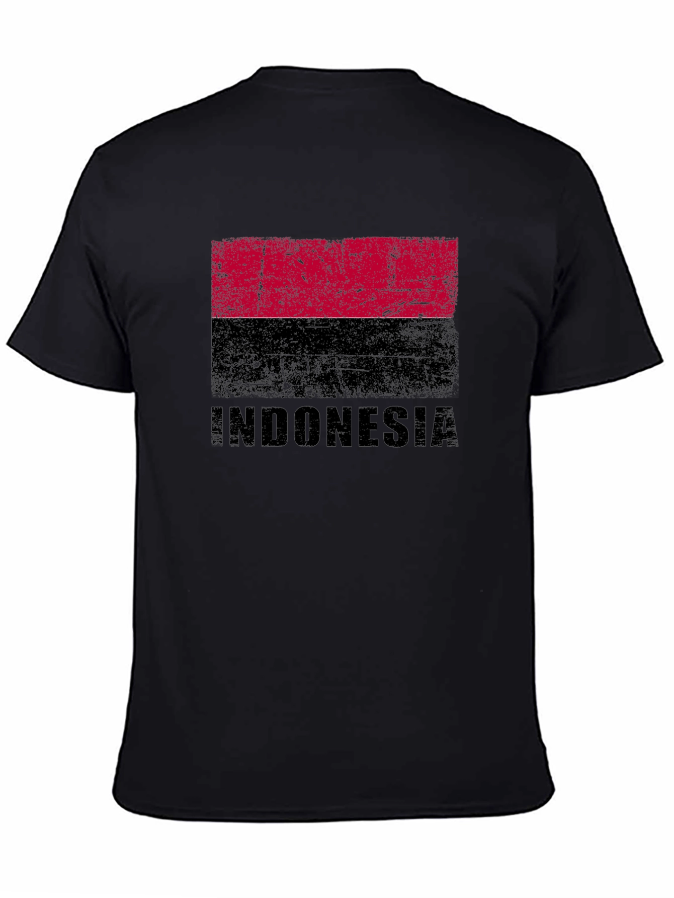 Indonesia Flag Graphic T-Shirt - Distressed Design