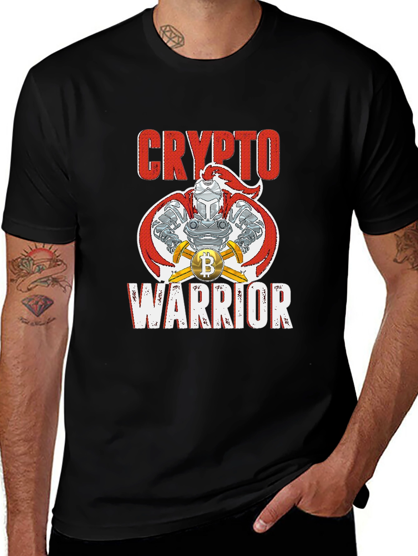 Crypto Warrior Bitcoin Knight T-Shirt
