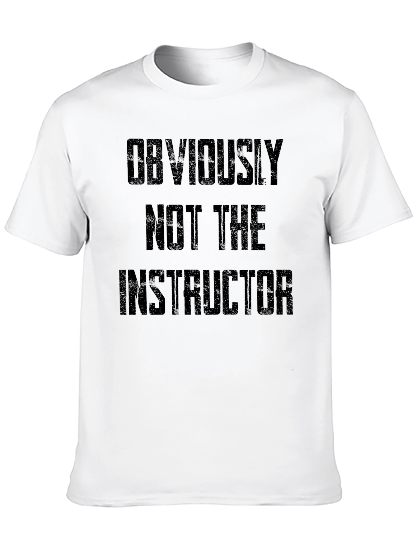 Obviously Not the Instructor Mens Black T-Shirt