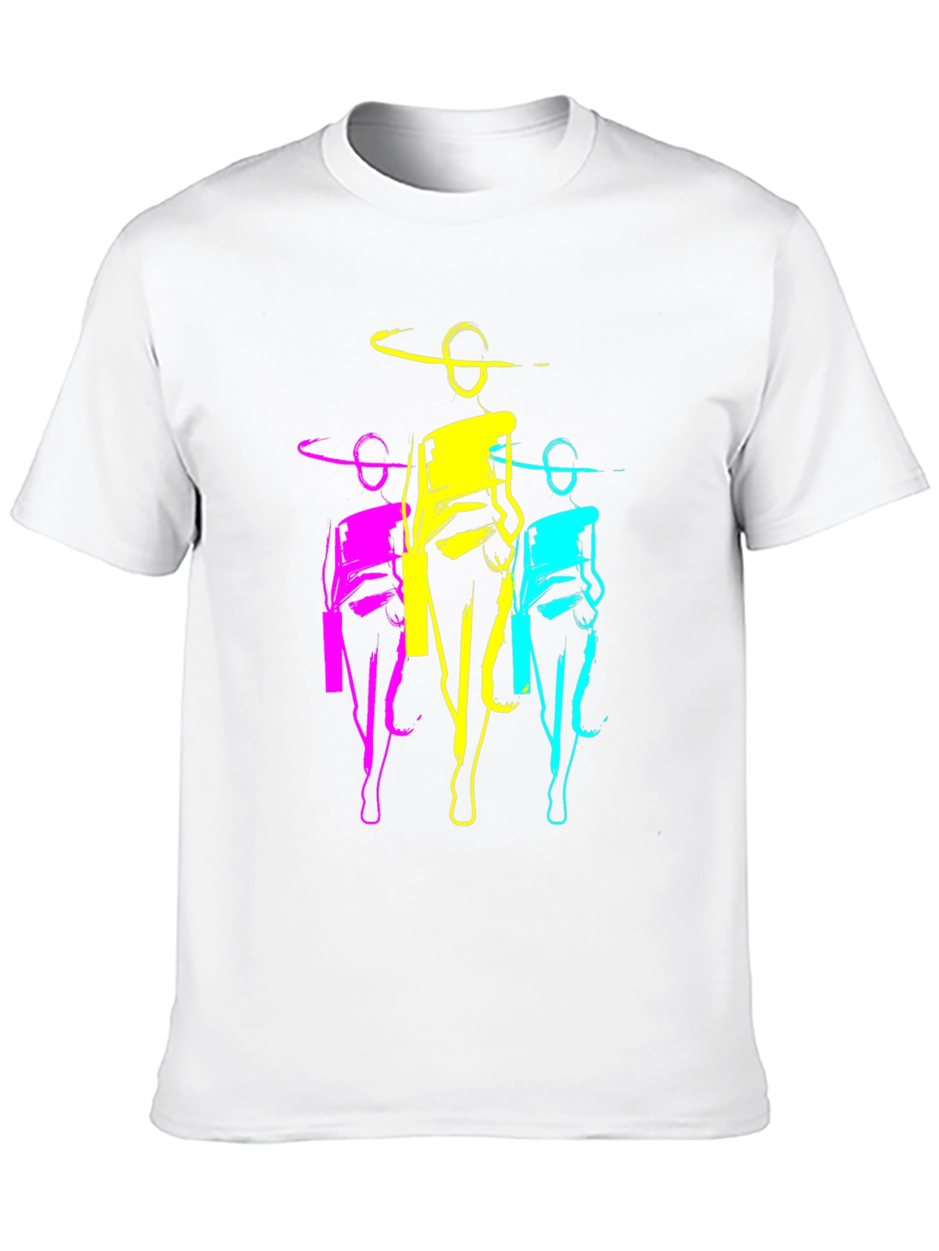 Pop Art Women Graphic T-Shirt - Black Cotton Tee