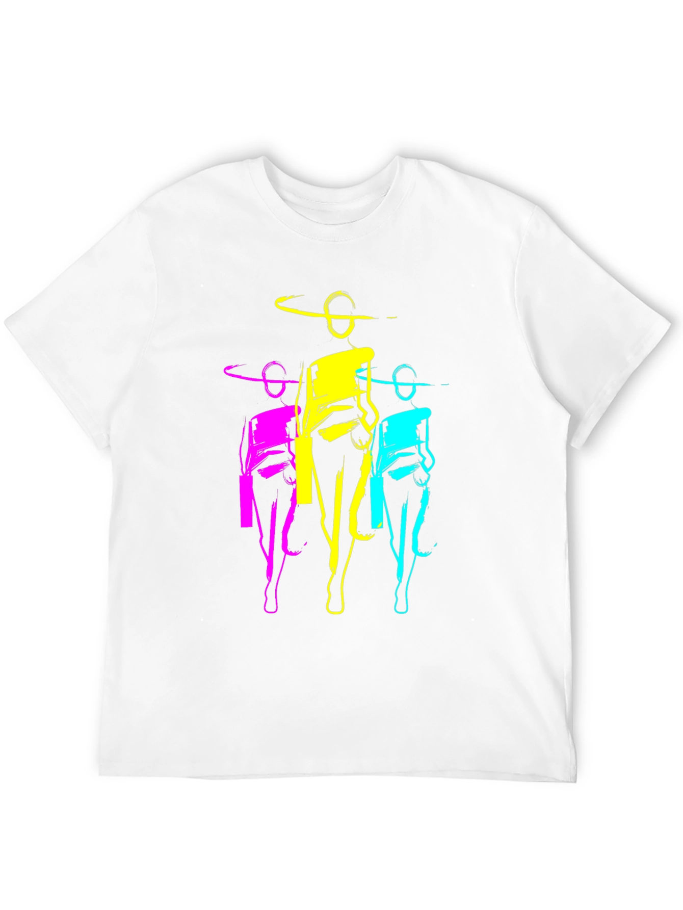 Pop Art Women Graphic T-Shirt - Black Cotton Tee