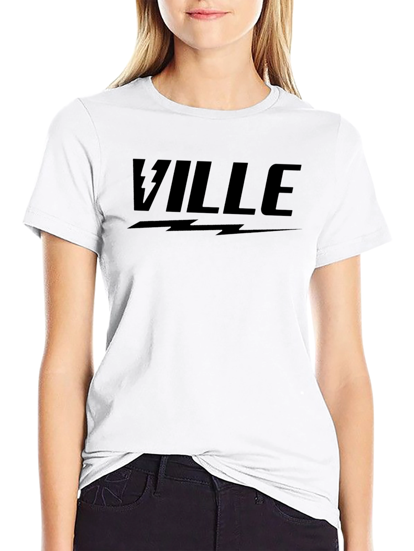 Ville Lightning Bolt Graphic T-Shirt - Black