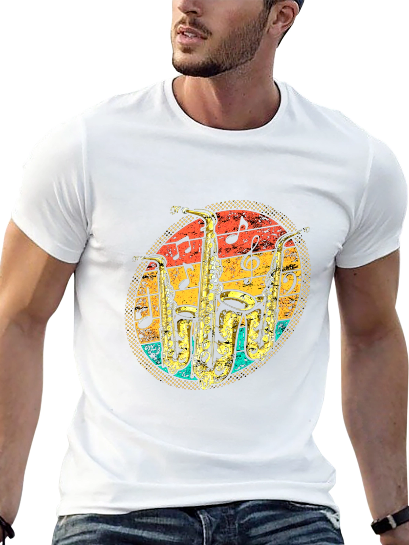 Retro Saxophone Music Lover T-Shirt
