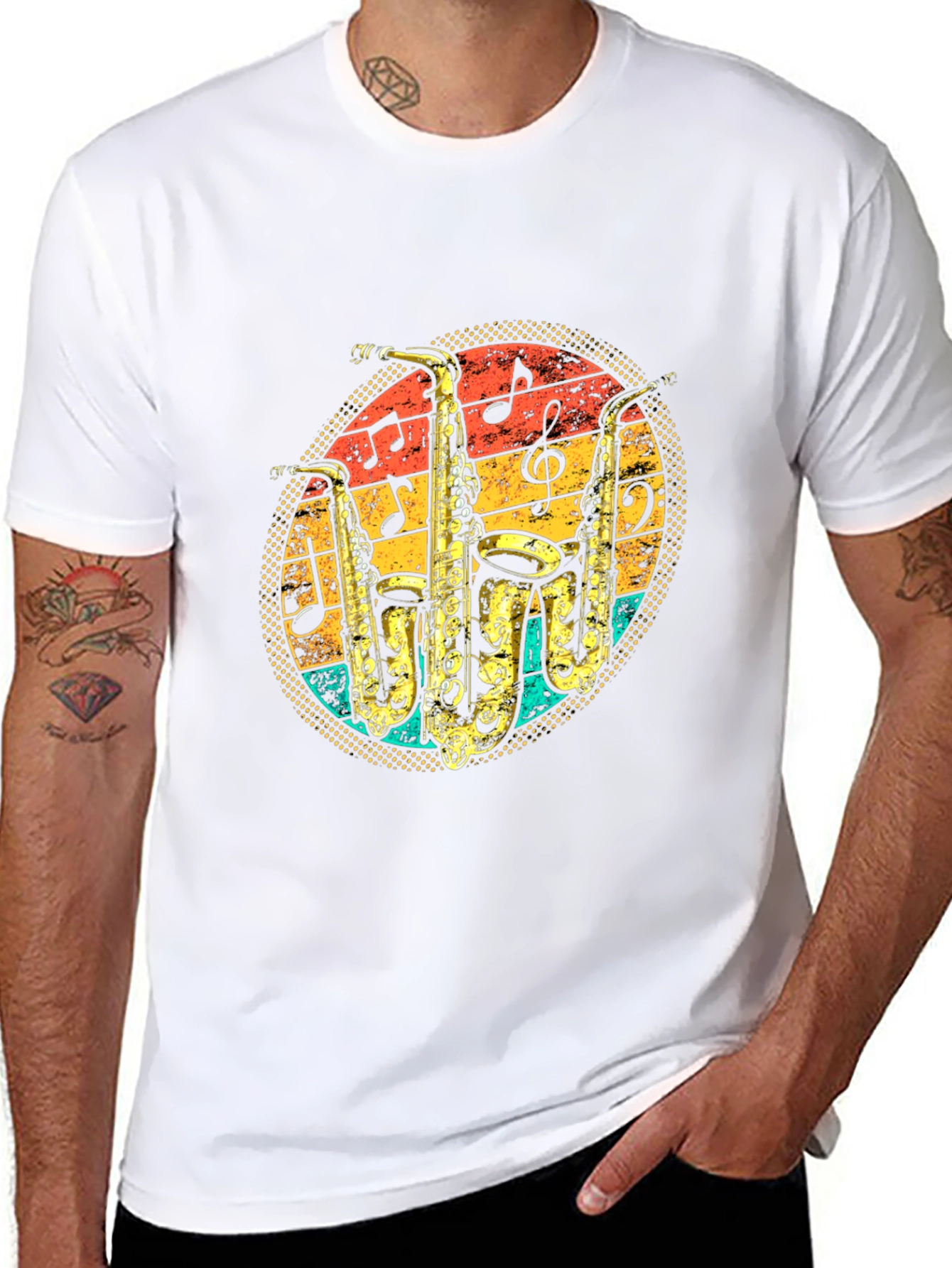 Retro Saxophone Music Lover T-Shirt