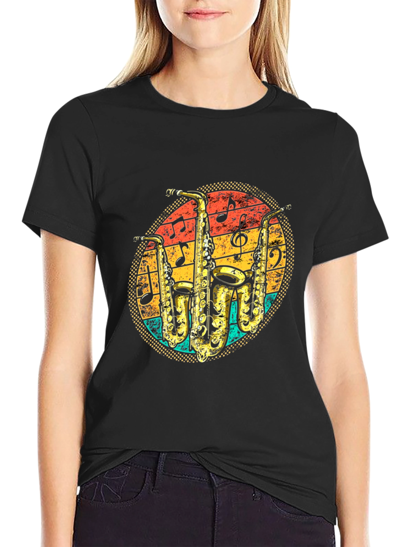 Retro Saxophone Music Lover T-Shirt