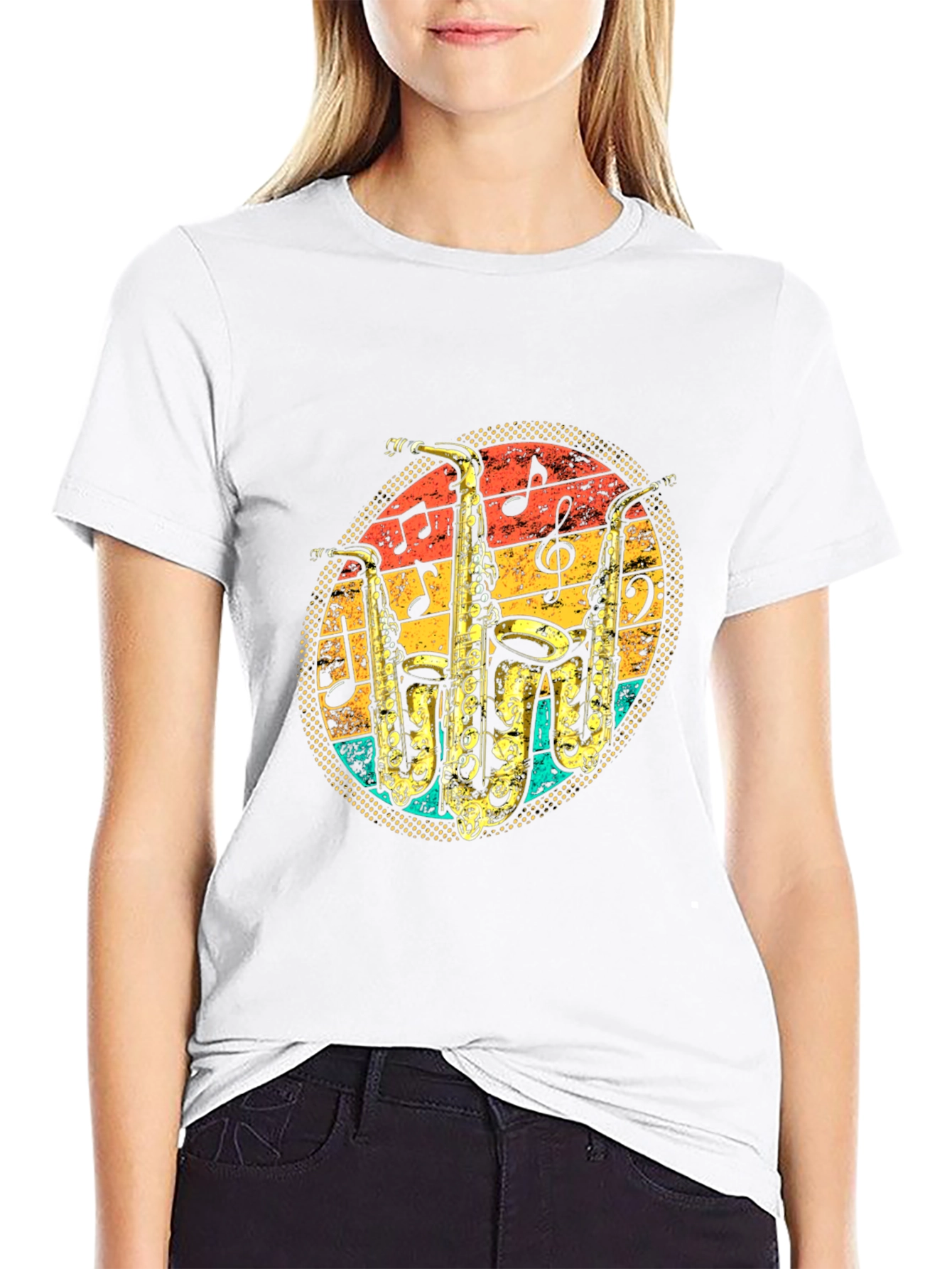 Retro Saxophone Music Lover T-Shirt