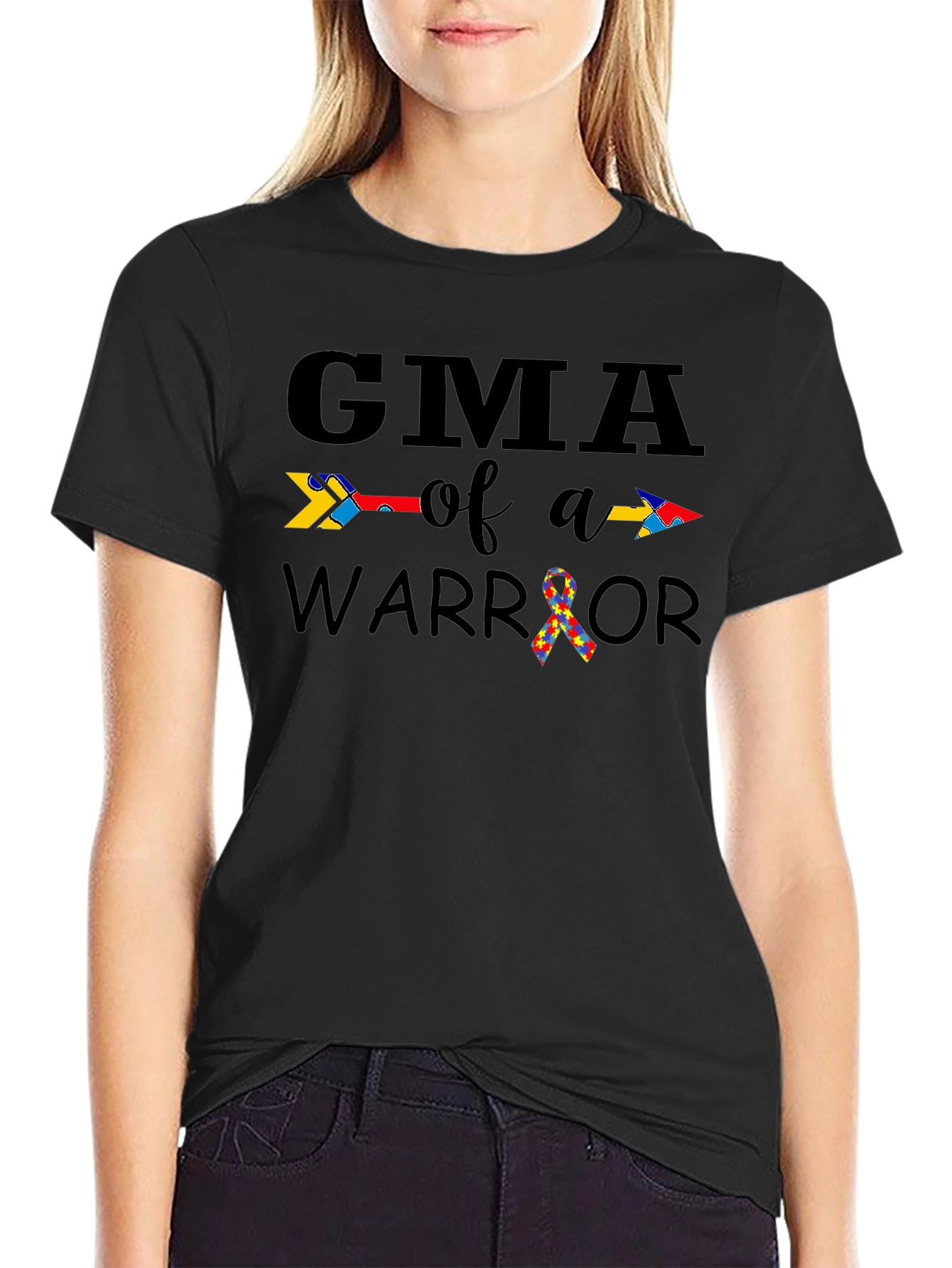 GMA of a Warrior Autism Awareness T-Shirt