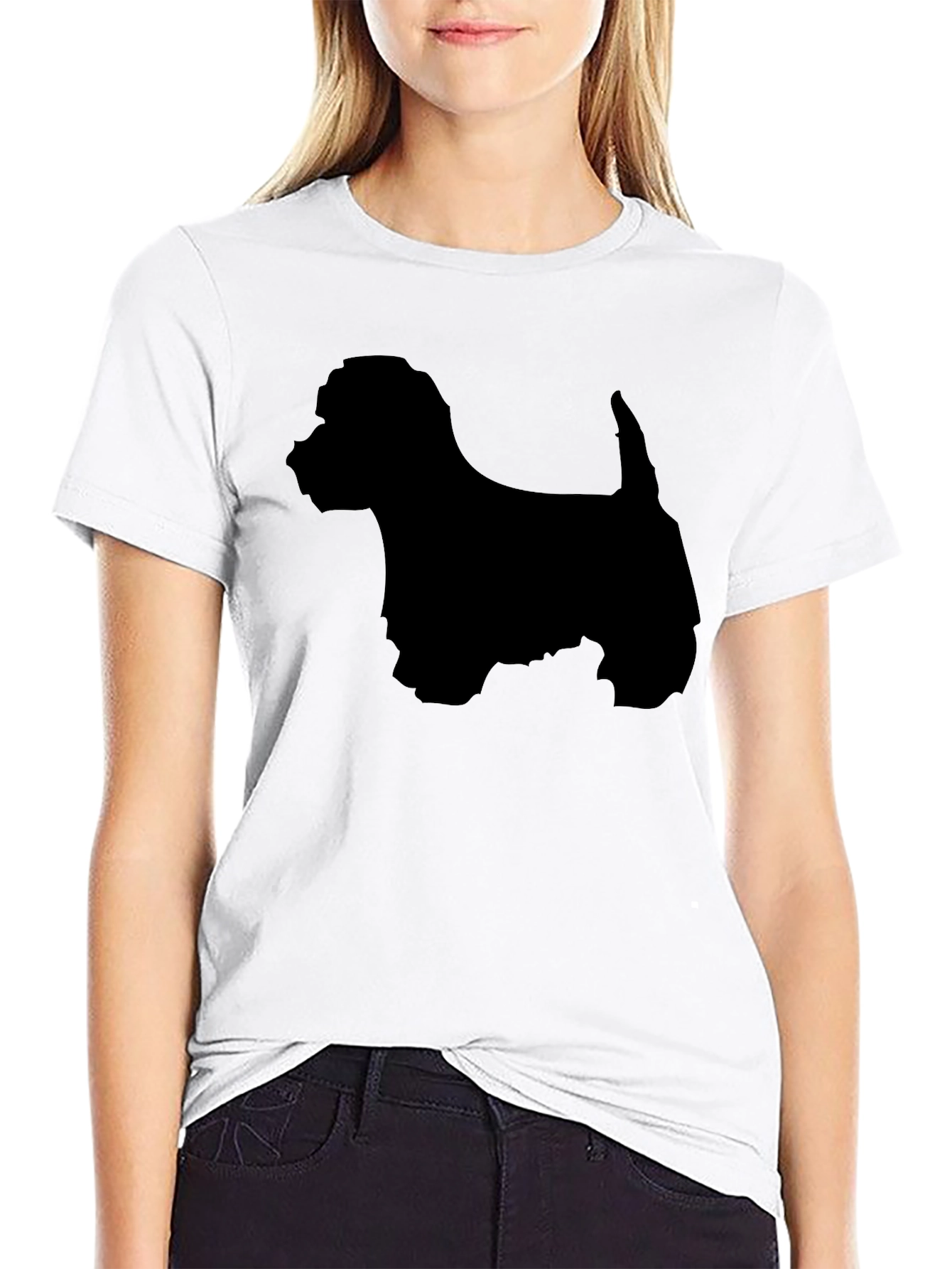 Westie Dog Silhouette Graphic T-Shirt