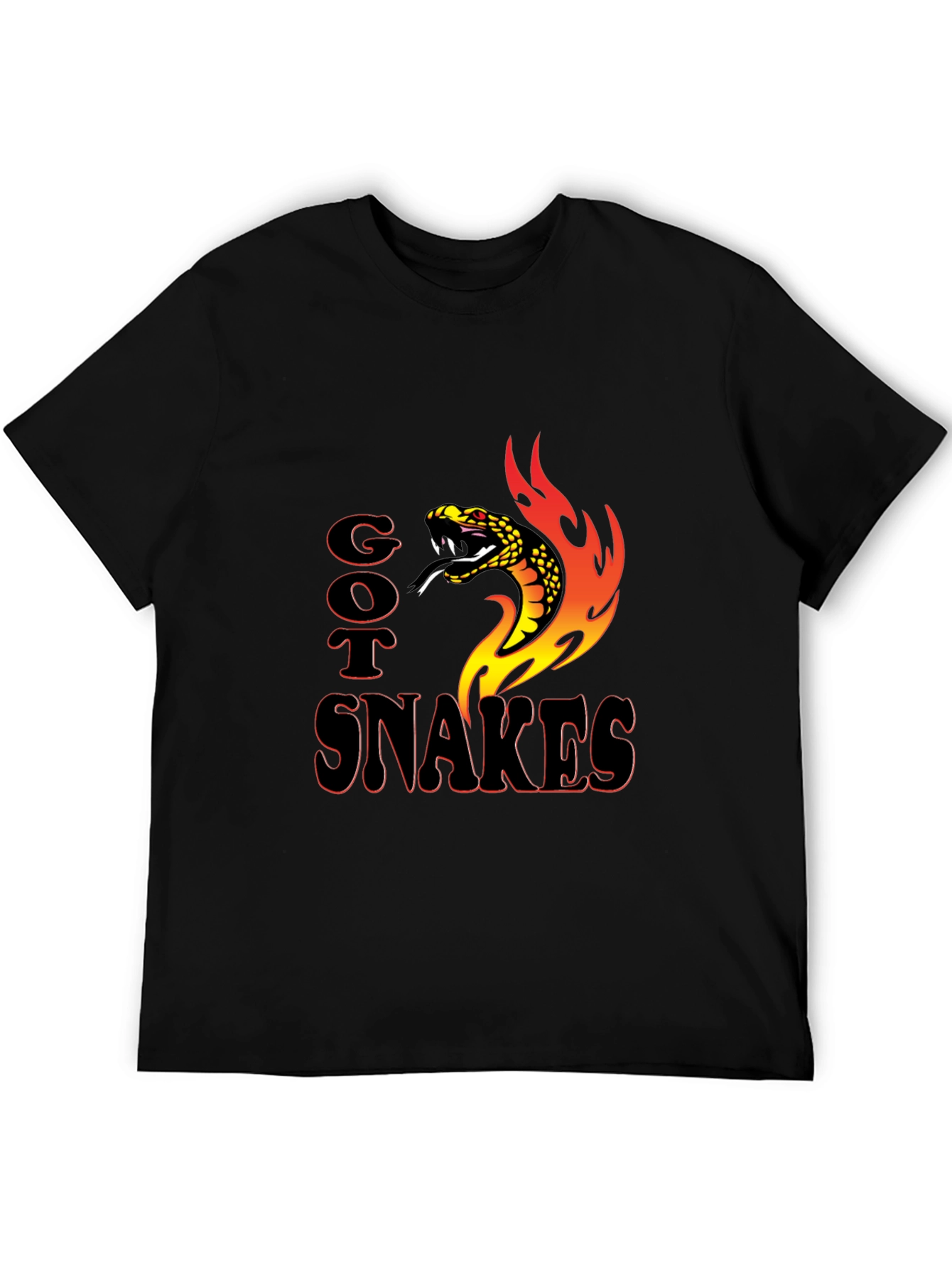 Got Snakes T-Shirt Snake & Flames Graphic