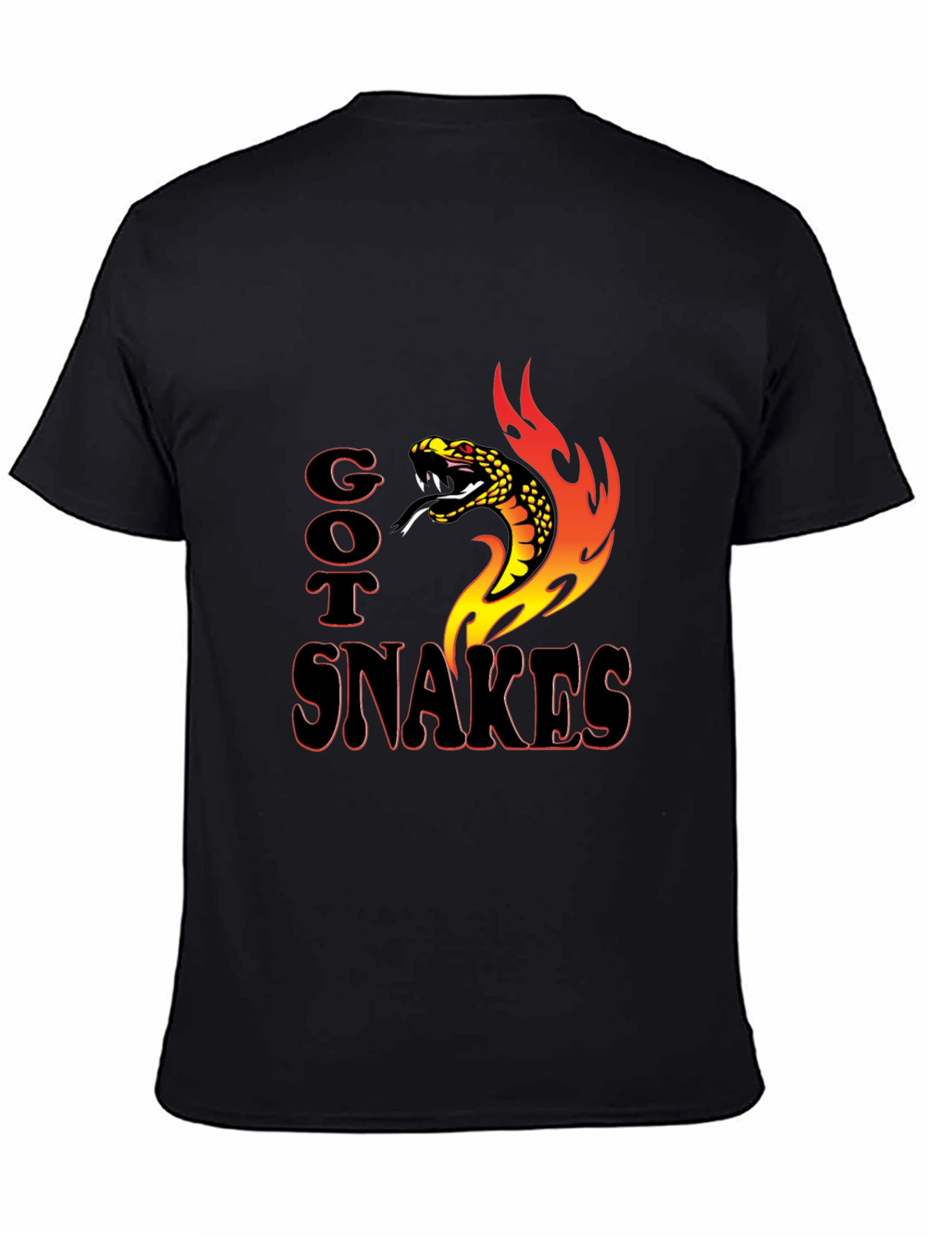 Got Snakes T-Shirt Snake & Flames Graphic