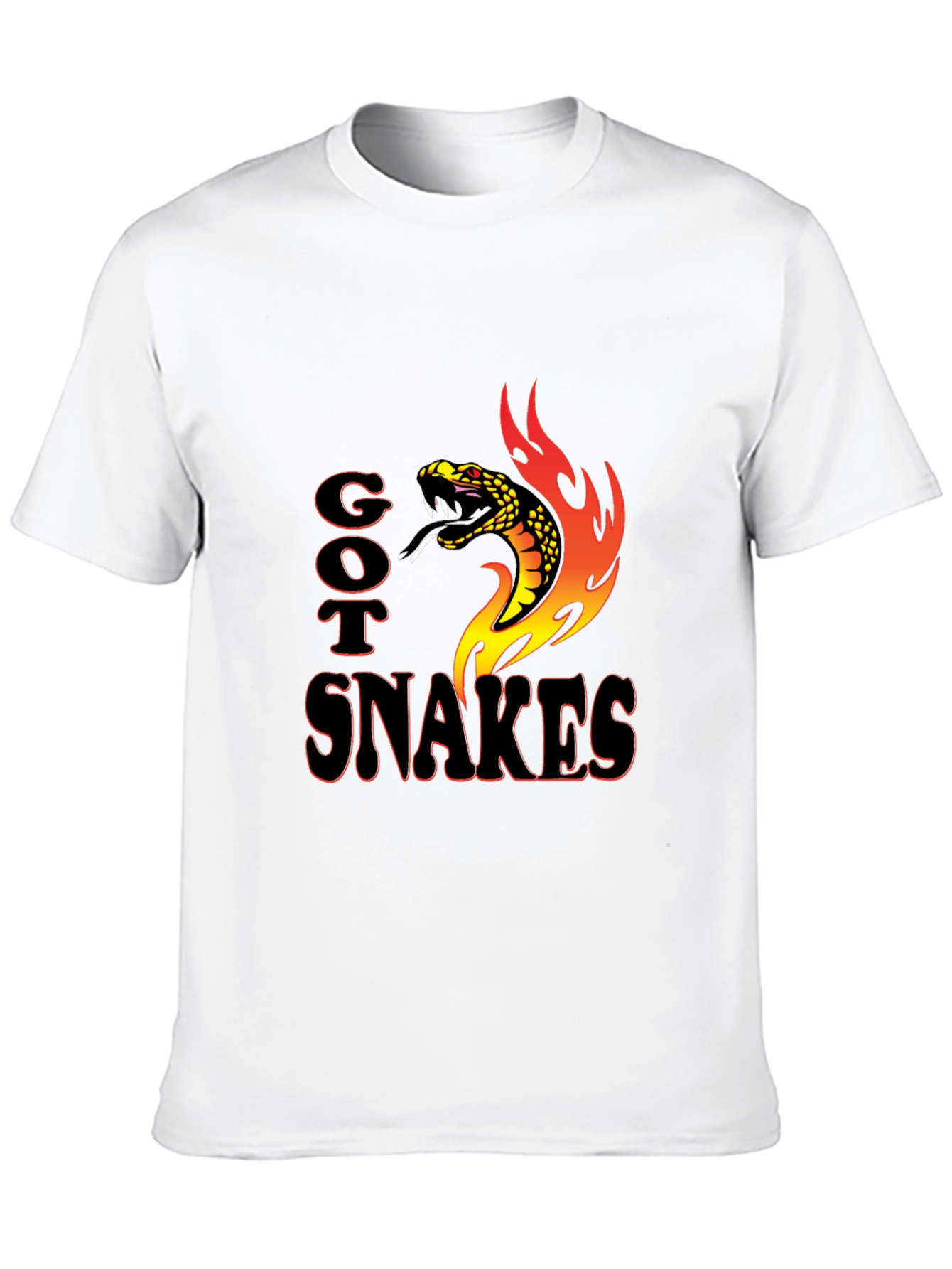 Got Snakes T-Shirt Snake & Flames Graphic