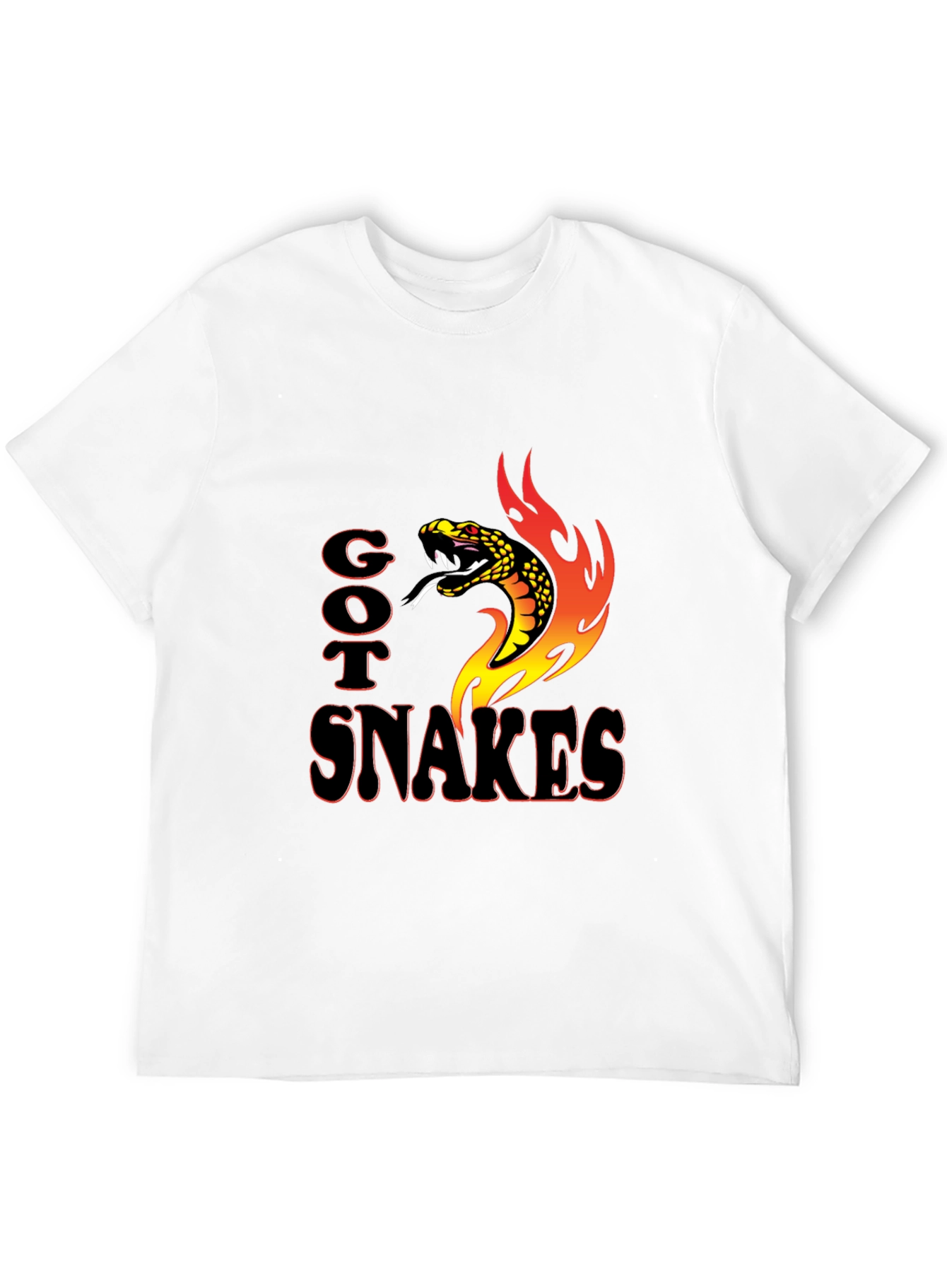 Got Snakes T-Shirt Snake & Flames Graphic