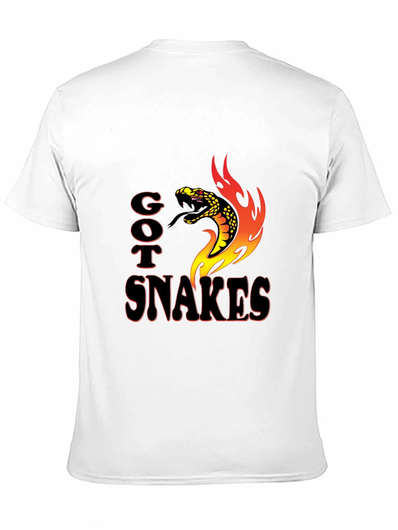 Got Snakes T-Shirt Snake & Flames Graphic