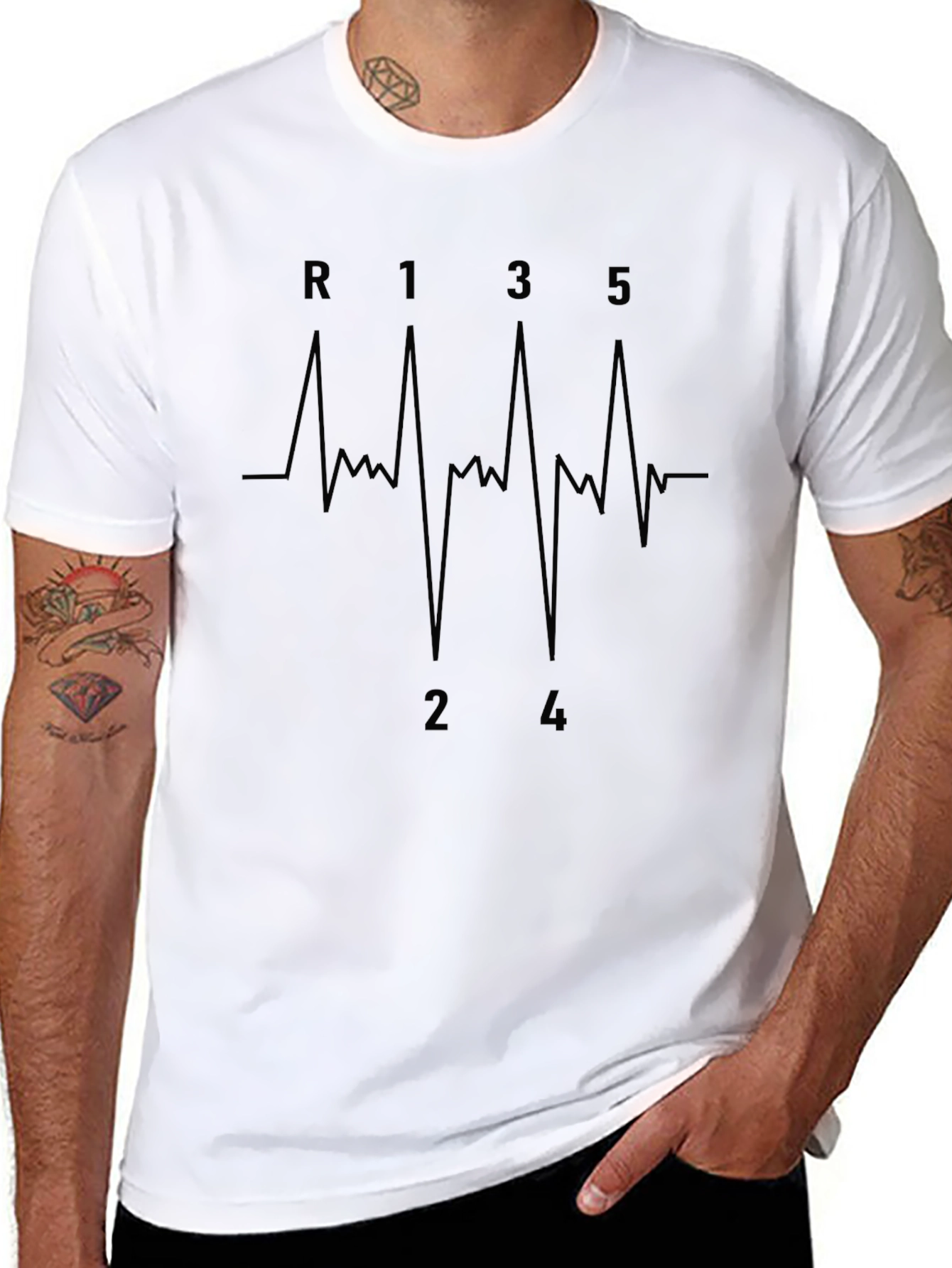 Heartbeat Gear Shift T-Shirt | Manual Transmission