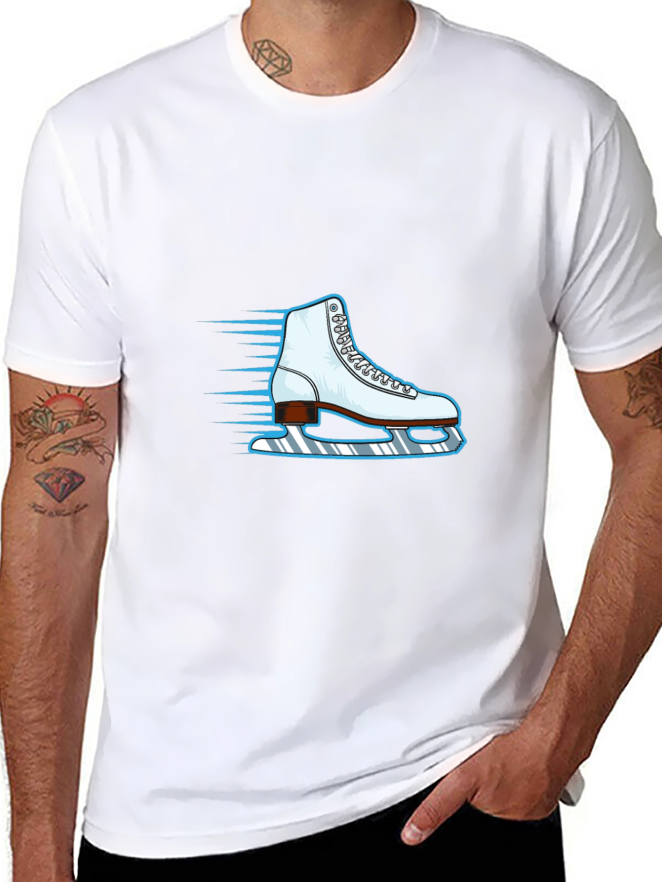 Ice Skate Graphic Black Tee