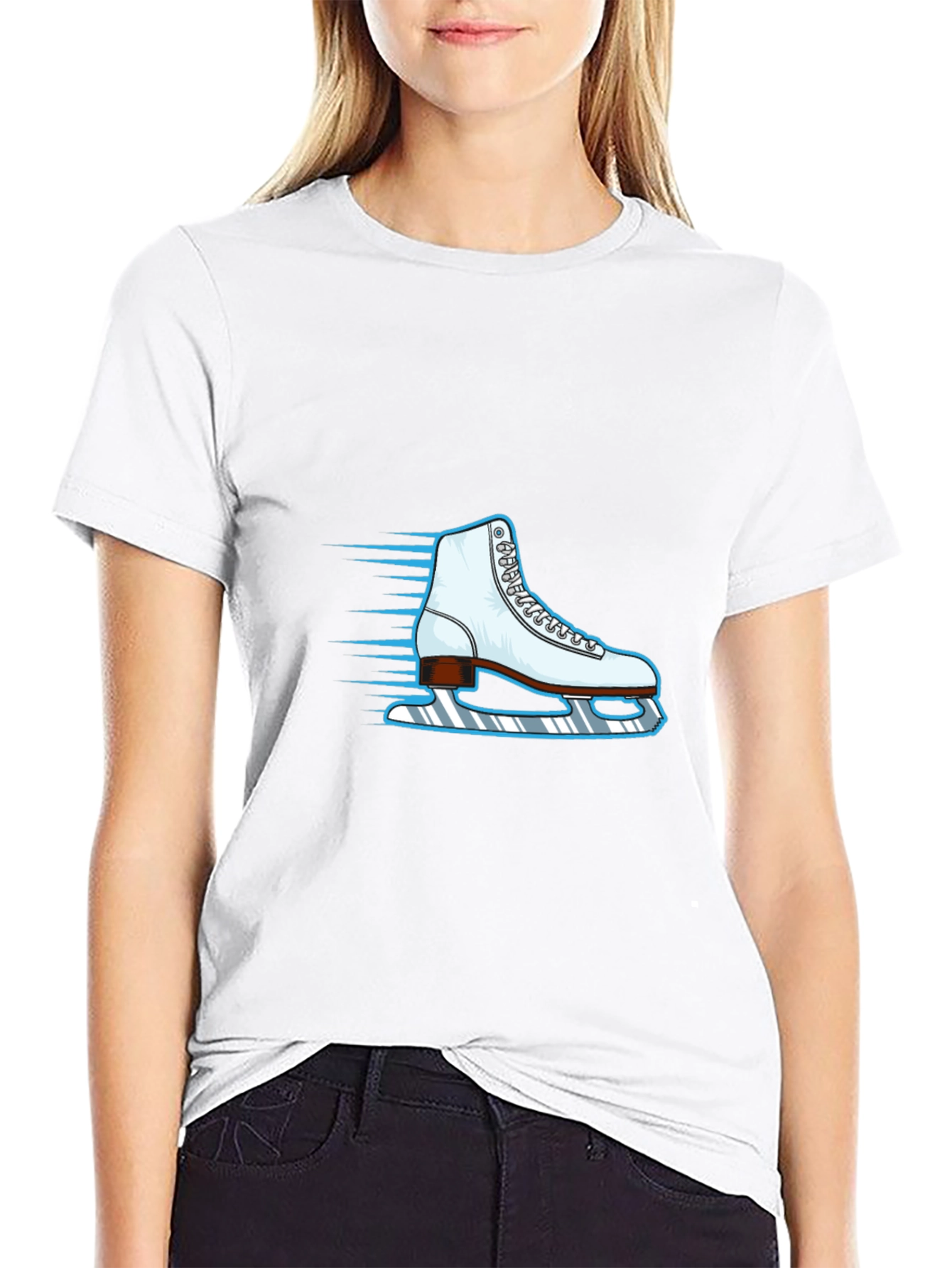 Ice Skate Graphic Black Tee