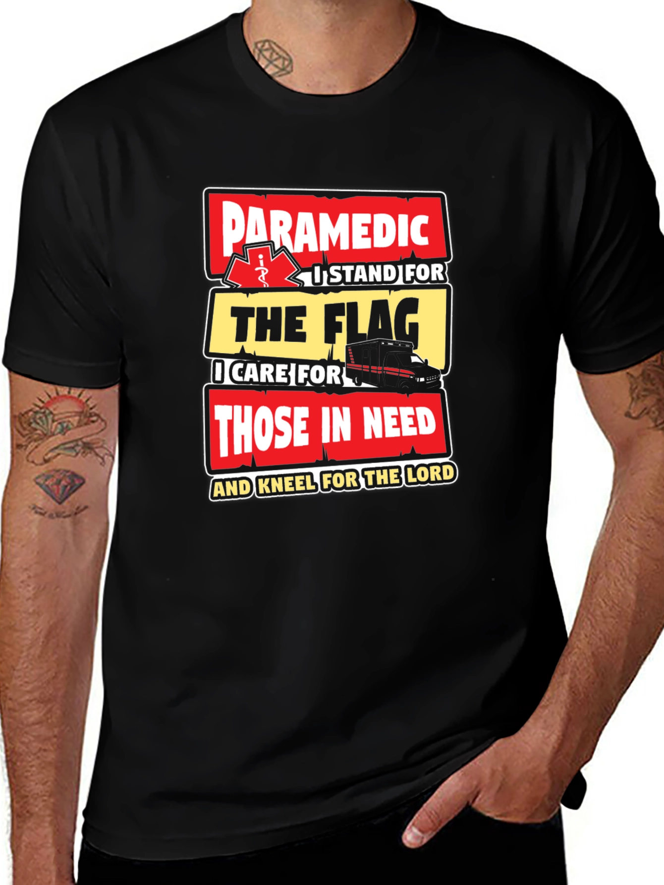 Paramedic Flag T-Shirt - First Responder Pride