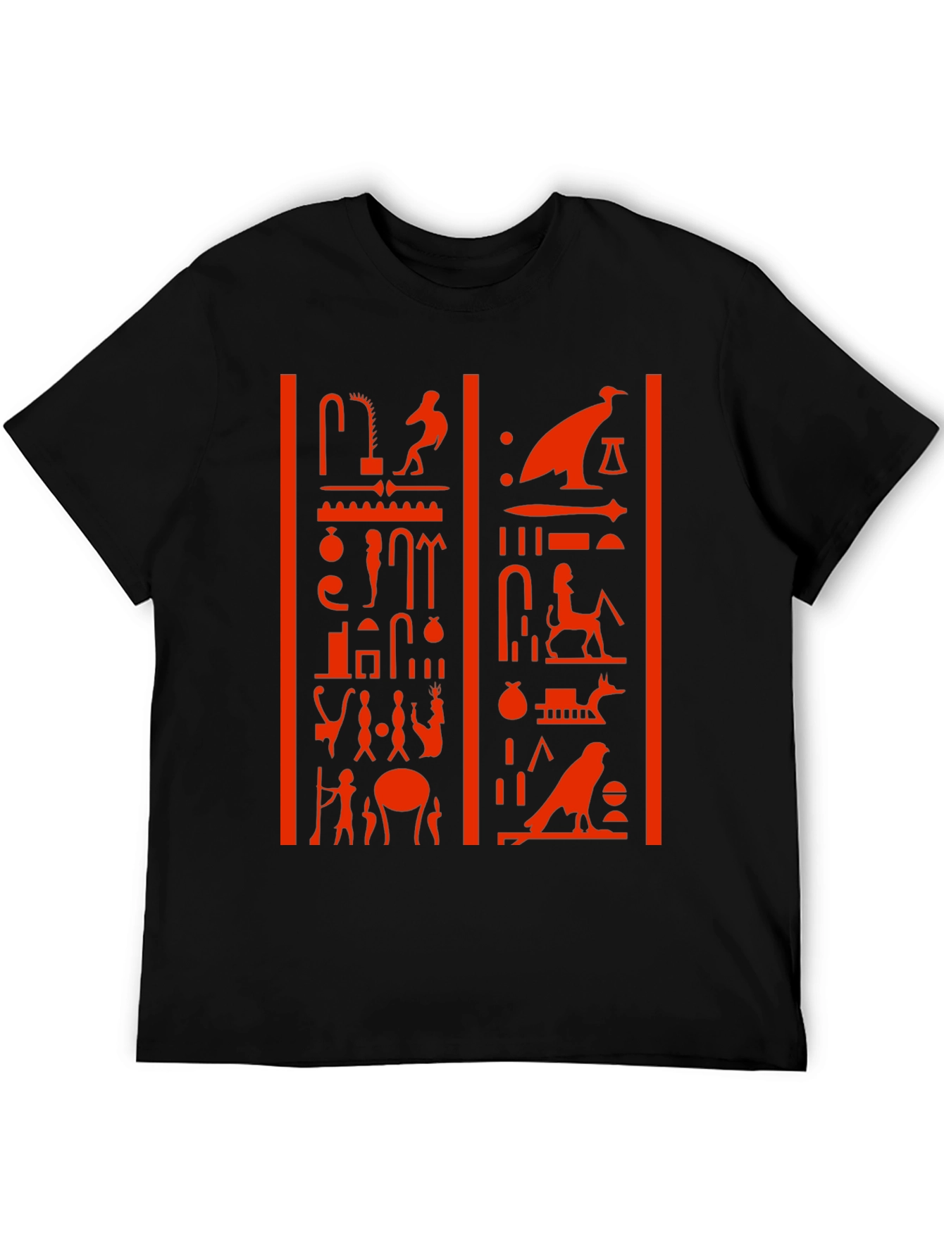 Egyptian Hieroglyphics Graphic Tee - Black