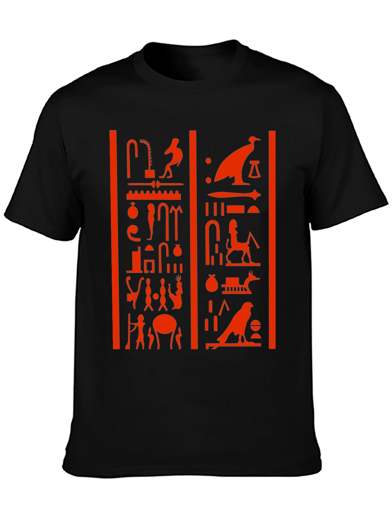 Egyptian Hieroglyphics Graphic Tee - Black
