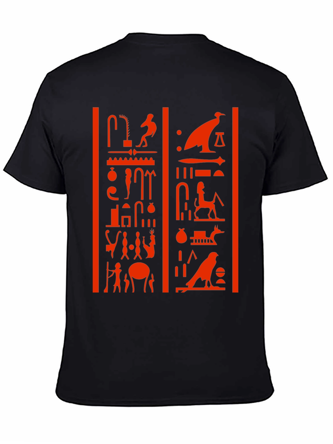 Egyptian Hieroglyphics Graphic Tee - Black