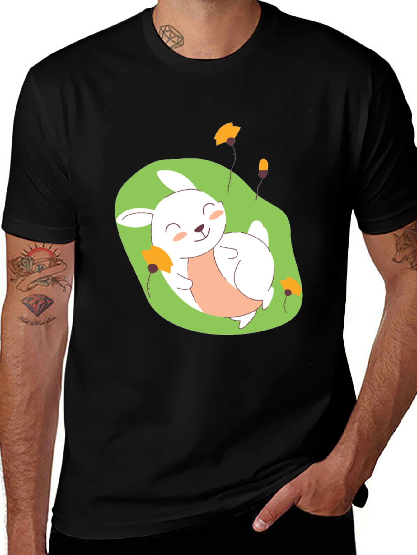 Cute Bunny Graphic T-Shirt - Soft Cotton Blend