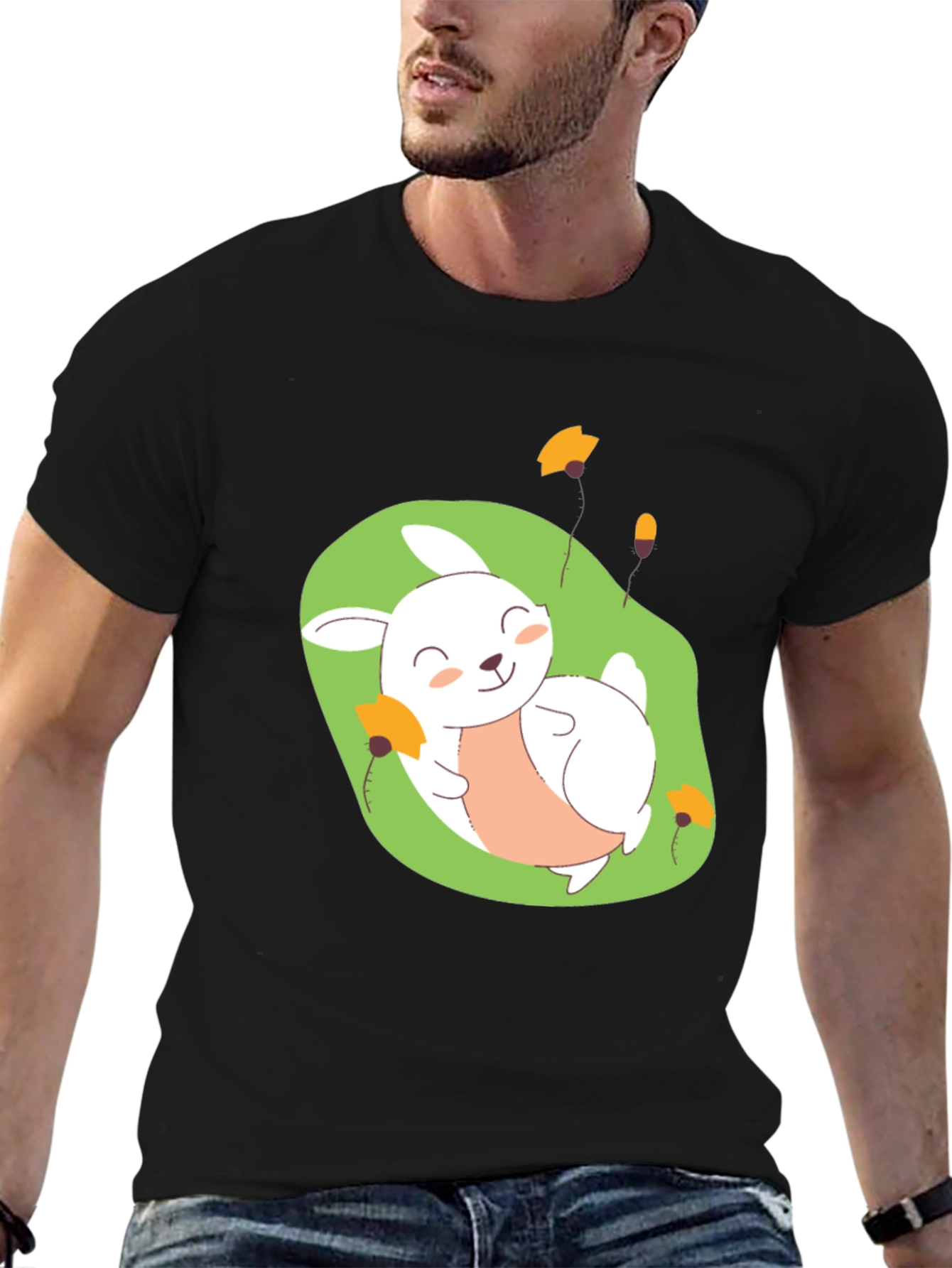 Cute Bunny Graphic T-Shirt - Soft Cotton Blend
