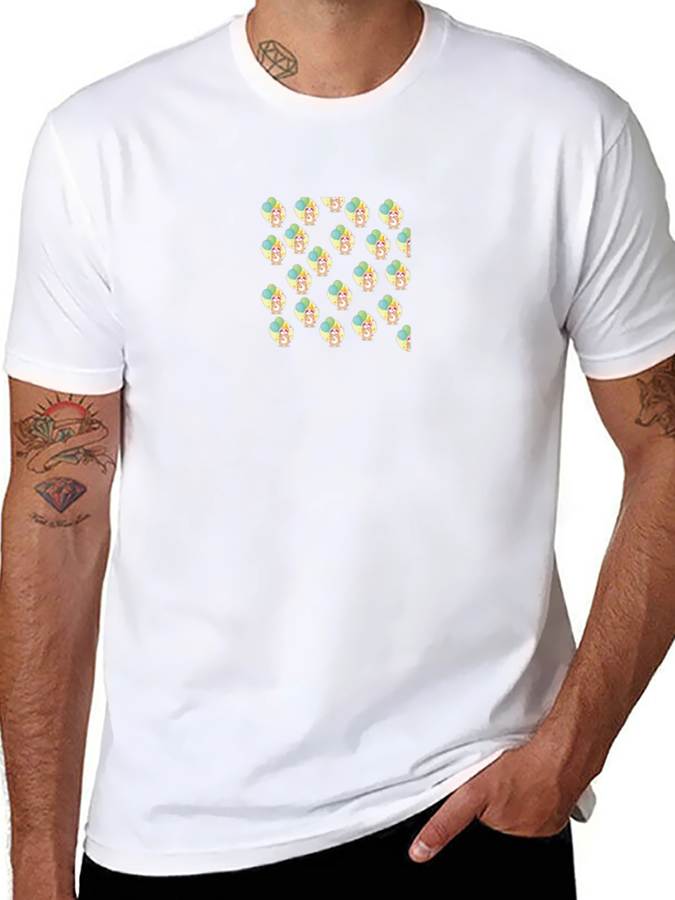 Patterned Graphic Tee - Fun Casual Style