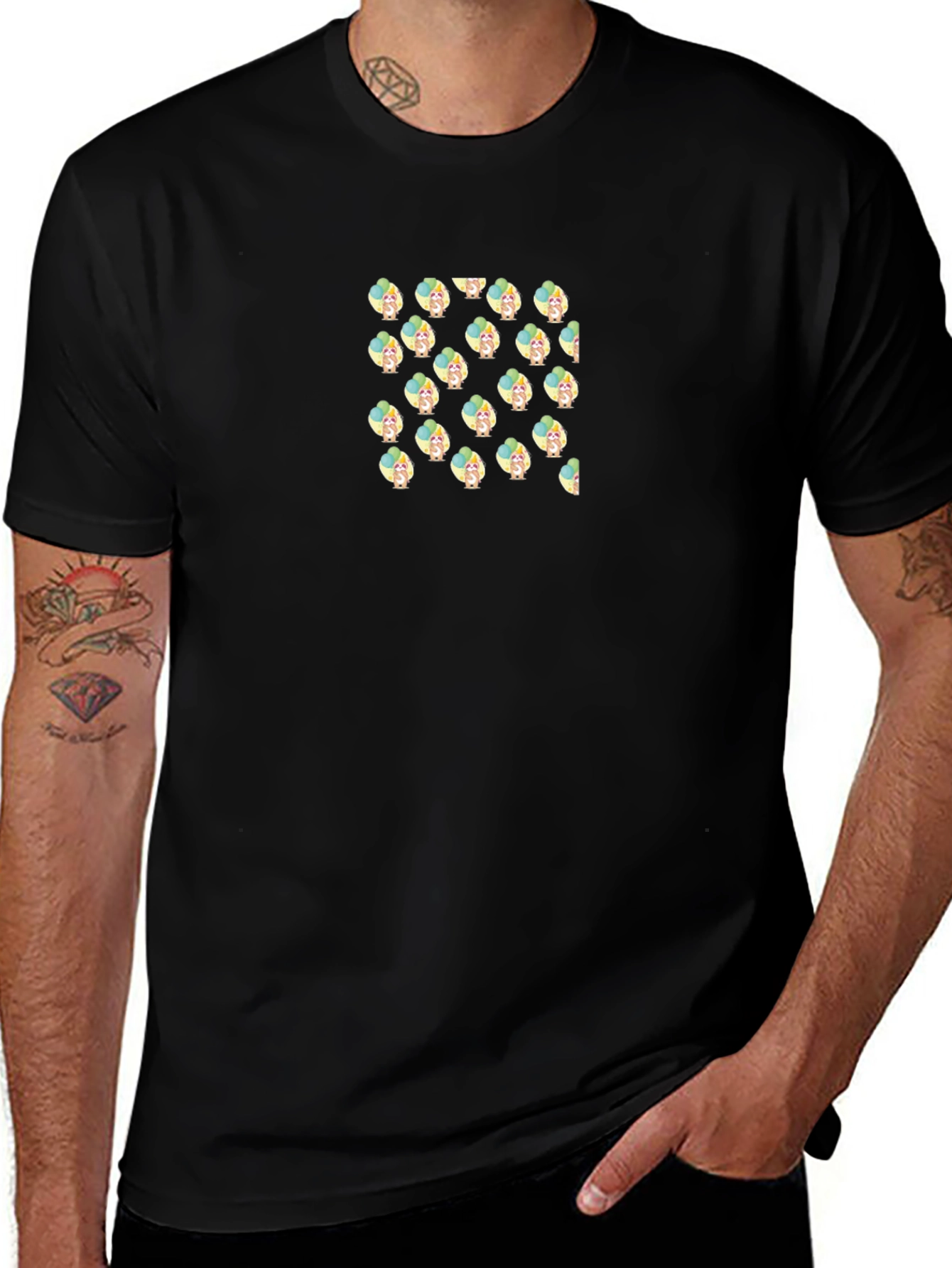 Patterned Graphic Tee - Fun Casual Style